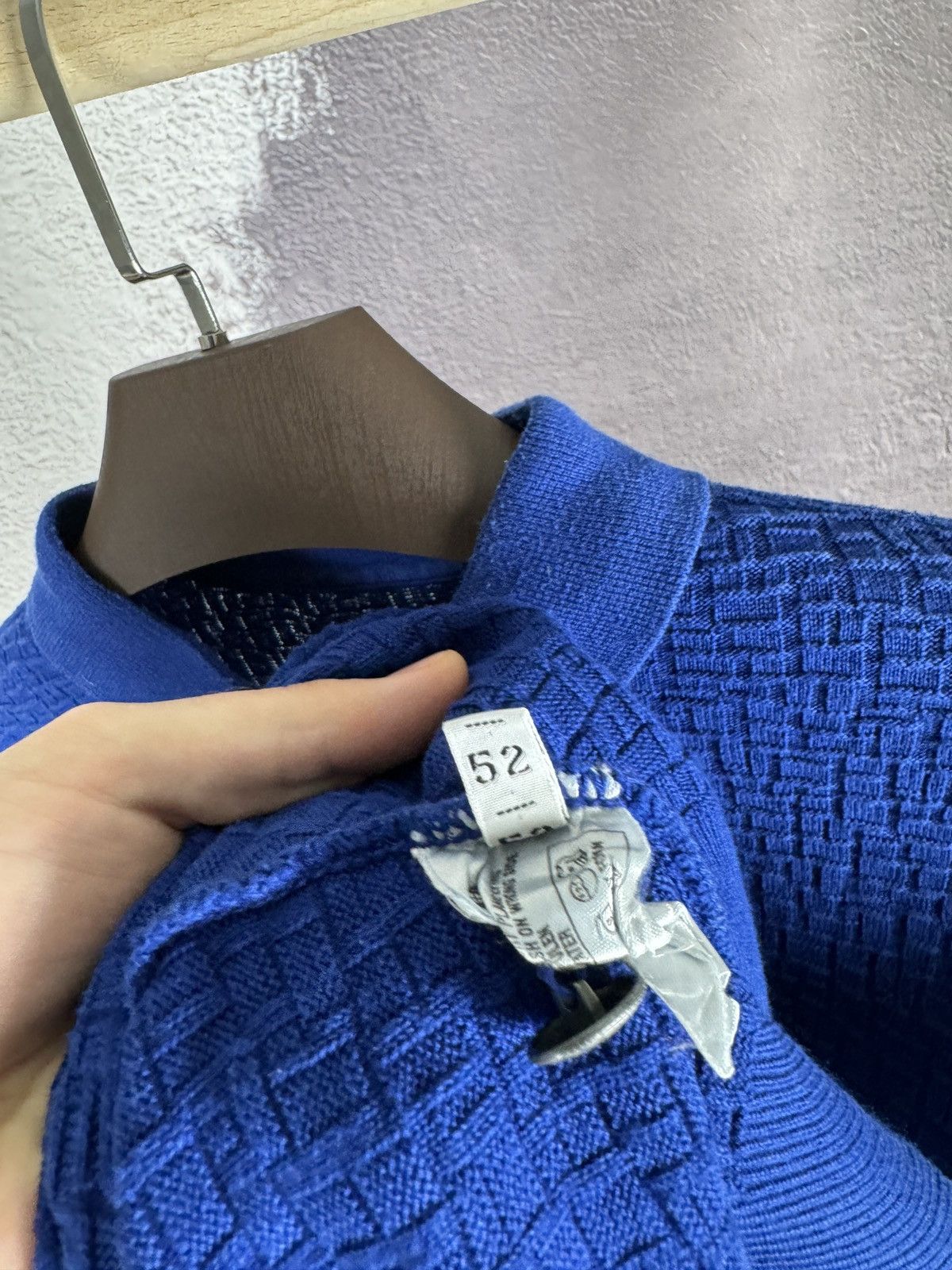 Carlo Colucci × Vintage Carlo Colucci vintage blue knitted rugby polo shirt LS Size US L / EU 52-54 / 3 - 9 Thumbnail