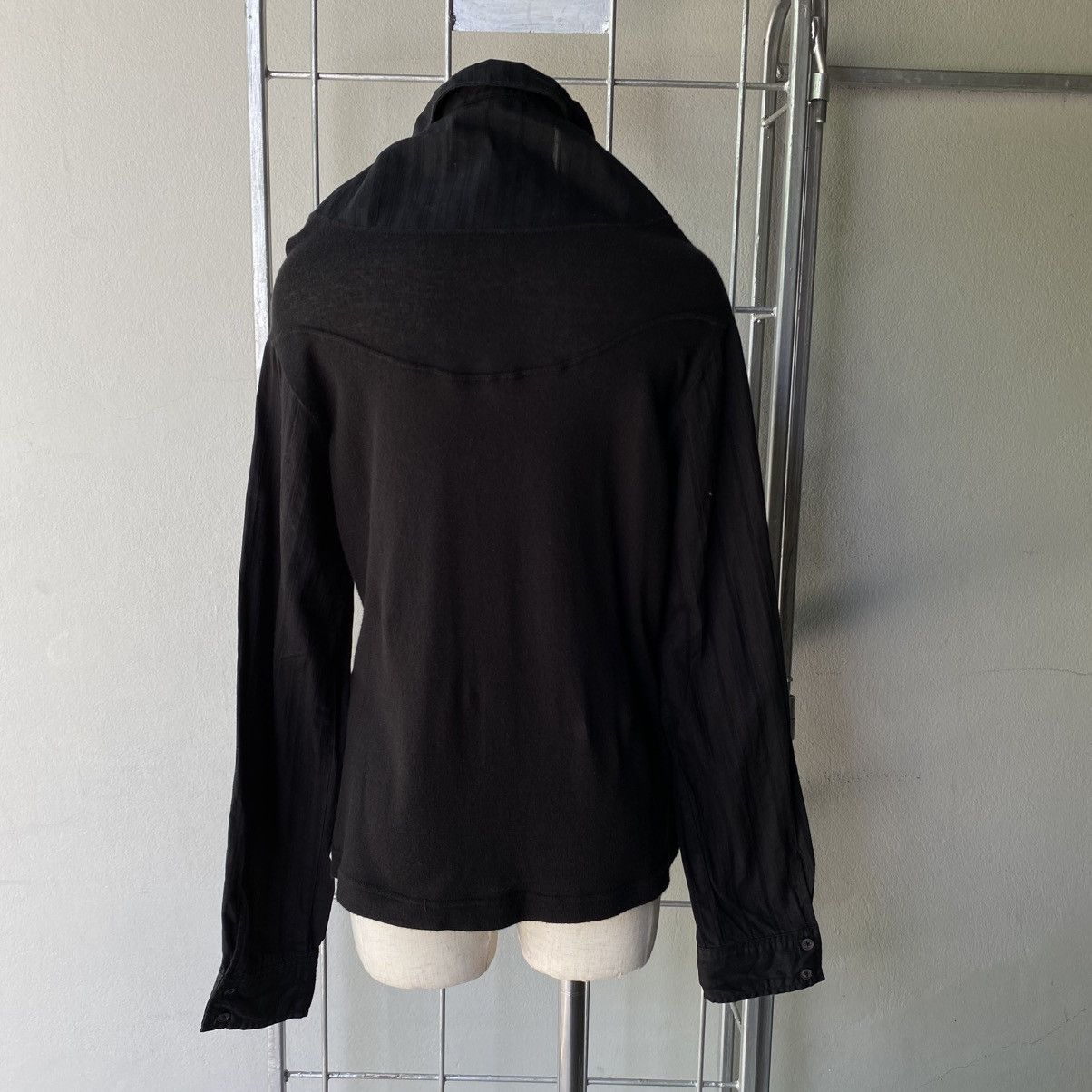 Japanese Brand A/T Black Contrast-Stitch Button-Up Shirt Size S / US 4 / IT 40 - 18 Thumbnail