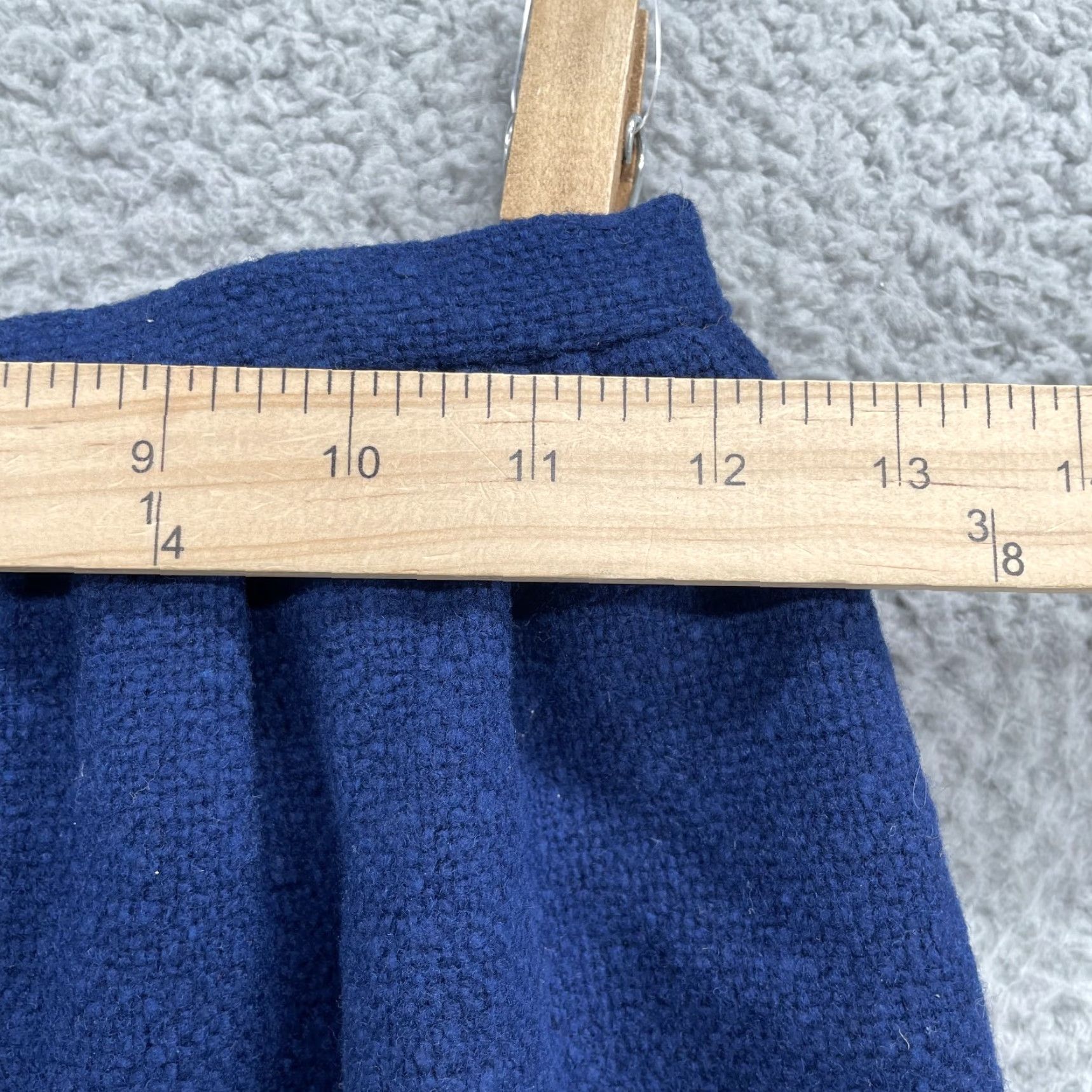 Pendleton VINTAGE Pendleton Skirt Women's 8 Navy Wool Midi A-Line Solid 90s Librarian Classic Office 90s Women Size 30" / US 8 / IT 44 - 2 Thumbnail