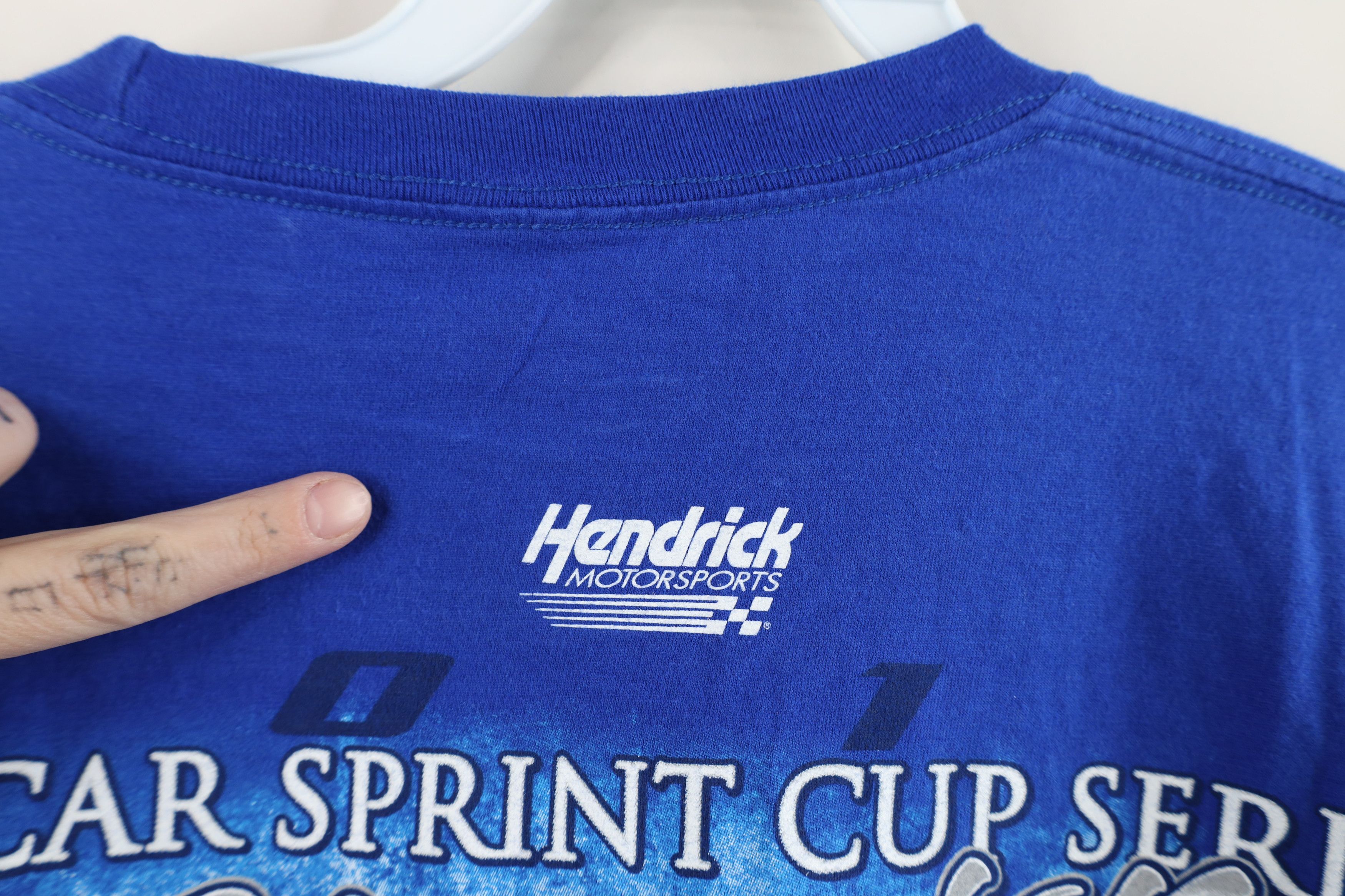 Vintage Vintage Y2K NASCAR Jimmie Johnson Racing T-Shirt Blue Size US XXL / EU 58 / 5 - 10 Thumbnail