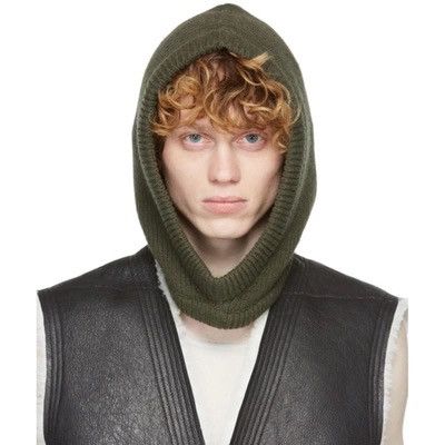 Rick Owens Cashmere Hood Balaclava Green FW21