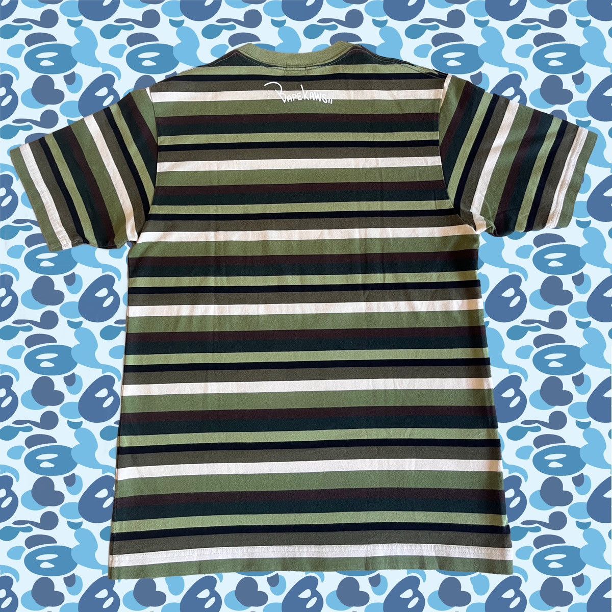 Bape x Kaws College Tee ‘Bendy’ (2005) Tops