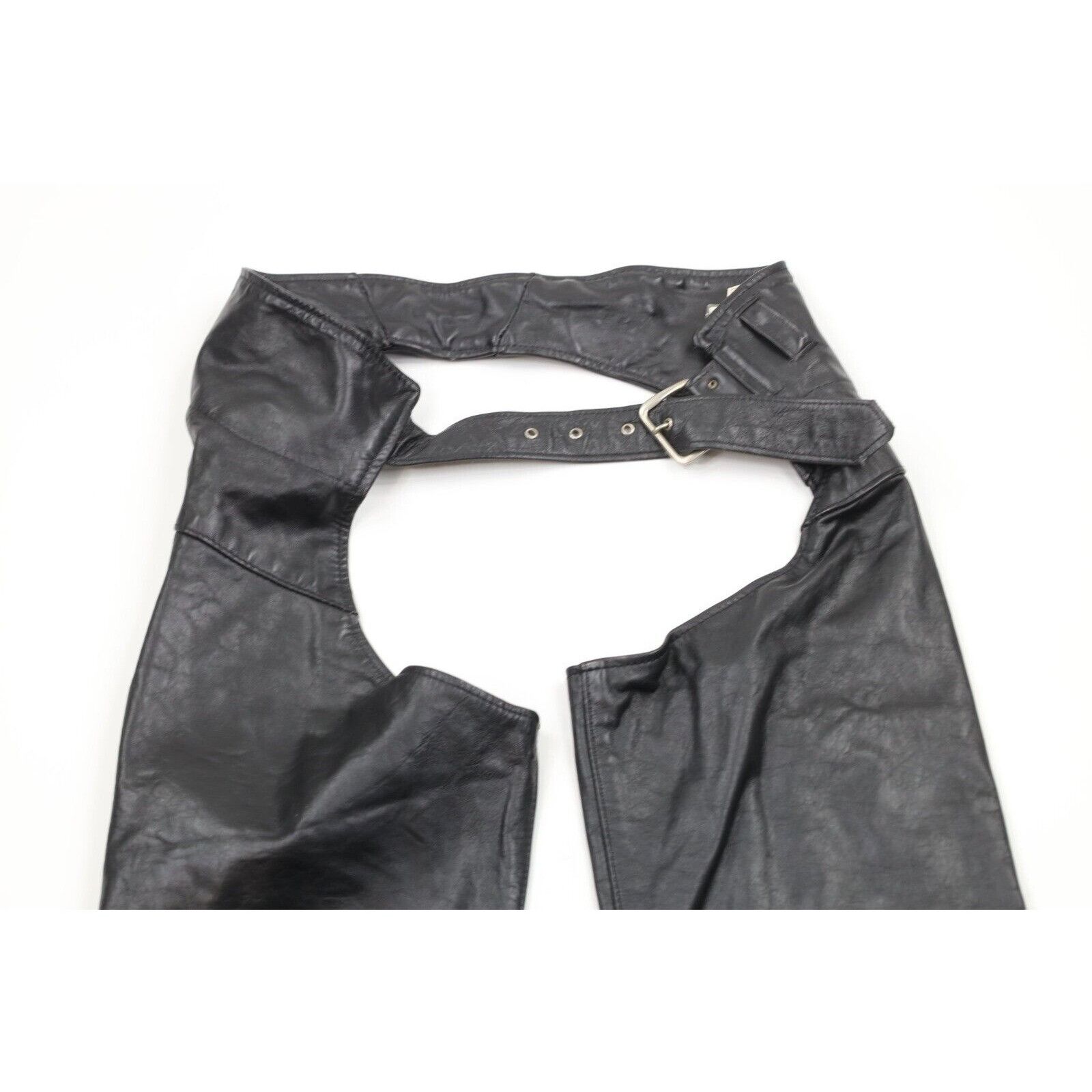 Vintage Vintage 70s Streetwear Distressed Leather Motorcycle Chaps Size US 30 / EU 46 - 2 Thumbnail