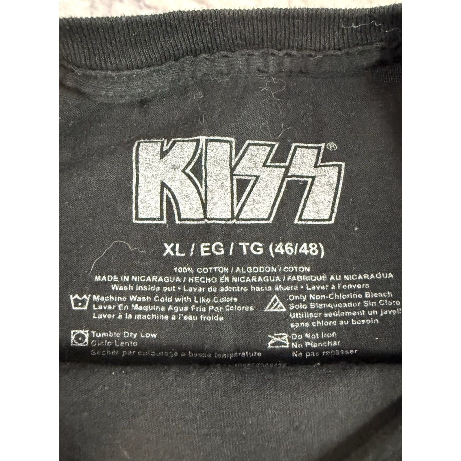 Vintage KISS Destroyer Black Neon Graphic Rock Band Fan T-Shirt Men's XL 46/48 Size XL Short Sleeve Crew Neck Cotton Regular 2010-2019 Bands Shirt Mens Size US XL / EU 56 / 4 - 3 Thumbnail
