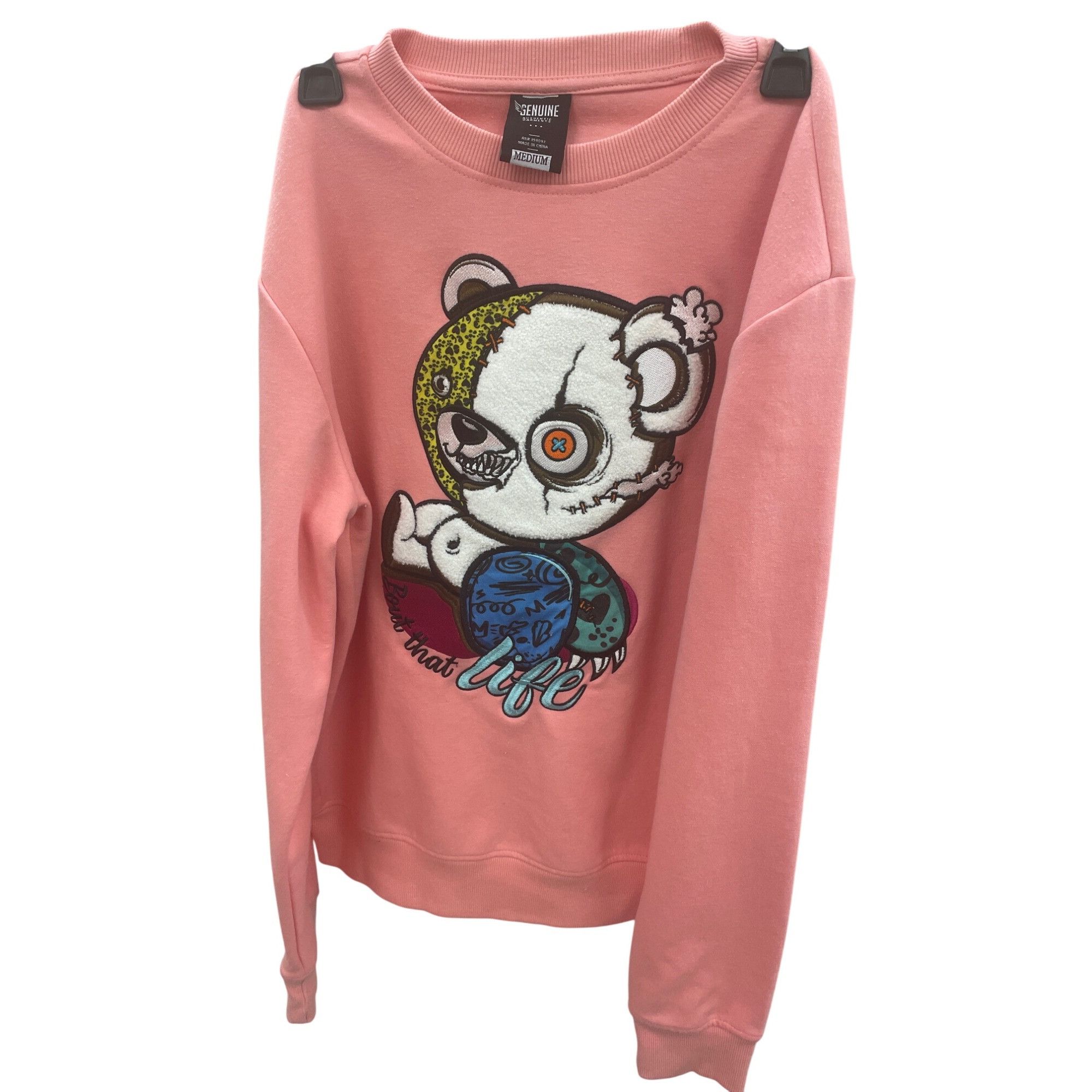 Other Genuine Authentic womans pink Graphic embroided Medium sweat Size M / US 6-8 / IT 42-44 - 10 Thumbnail