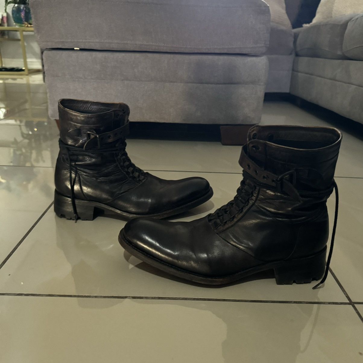 Alfredo Bannister Alfredo BANNISTER brown leather lace-up boots with buckle Size US 9 / EU 42 - 2 Thumbnail