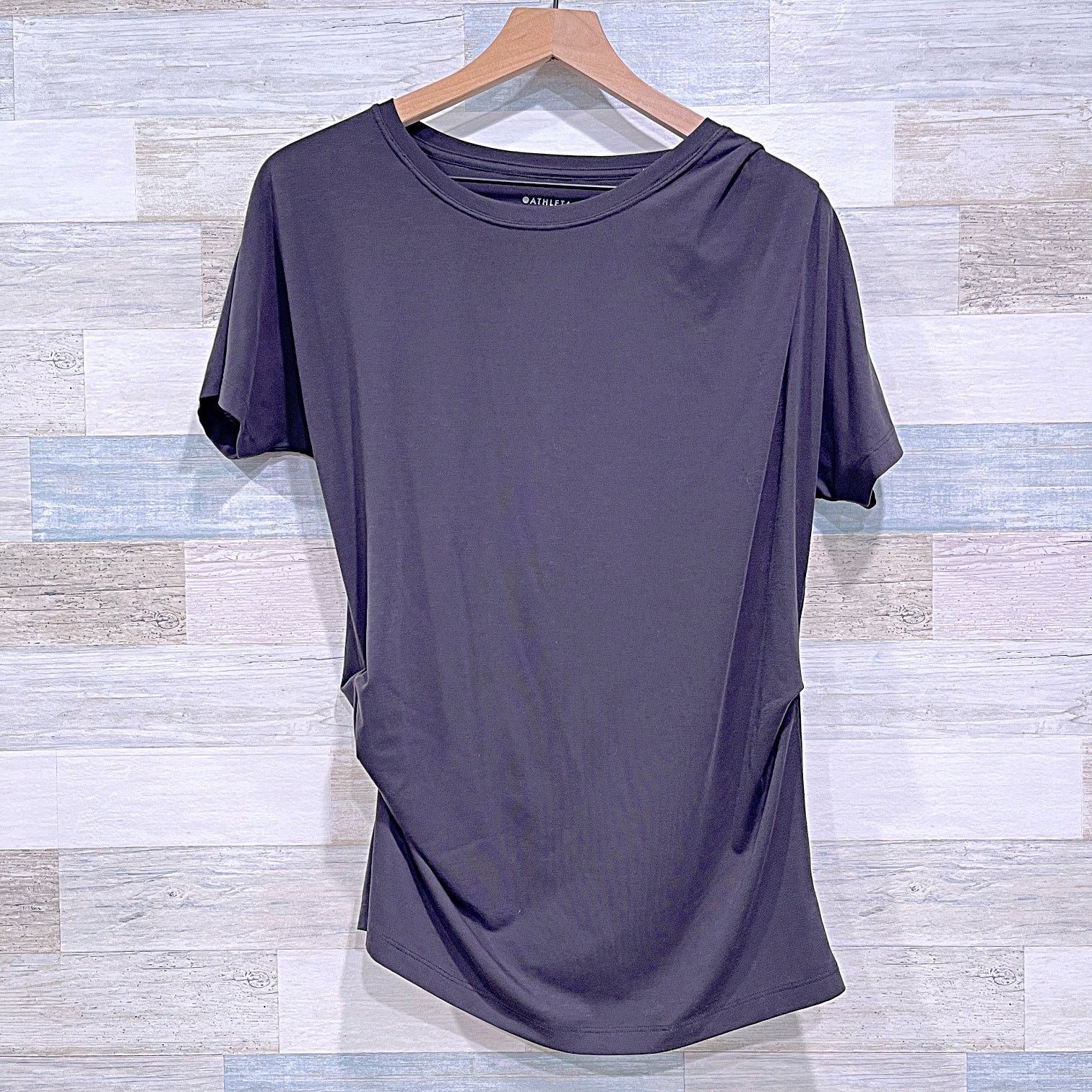 Athleta Athleta Essence Pleated Tee Black Womens Medium Size M / US 6-8 / IT 42-44 - 1 Thumbnail