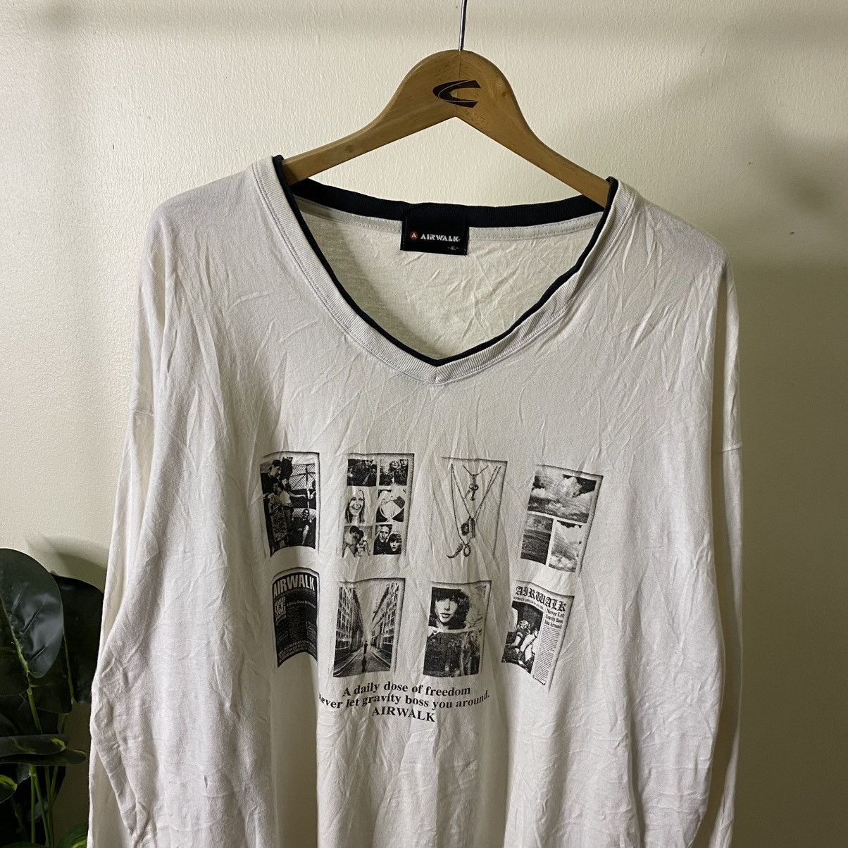 Airwalk Vintage Y2K Airwalk Skateboard Double Layer LS T Shirt Size US XXL / EU 58 / 5 - 2 Thumbnail