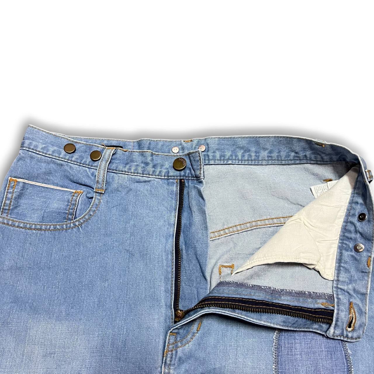 Issey Miyake × Japanese Brand × Ne-Net Ne-Net Selvedge Hybrid Patchwork Denim Jeans Pants Size US 31 - 5 Thumbnail