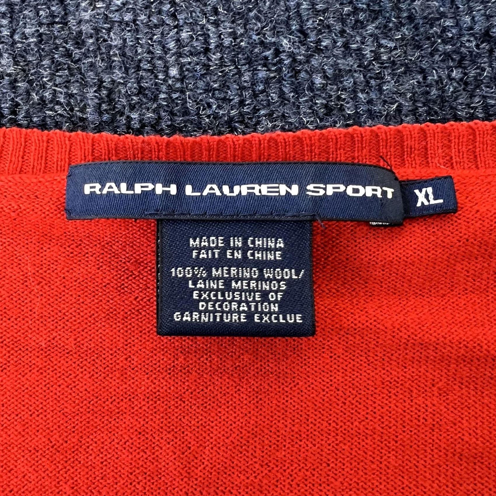 Polo Ralph Lauren Ralph Lauren Sport Sweater Womens XL Red Merino Wool Scoop Neck Pullover Pony Size XL / US 12-14 / IT 48-50 - 3 Thumbnail