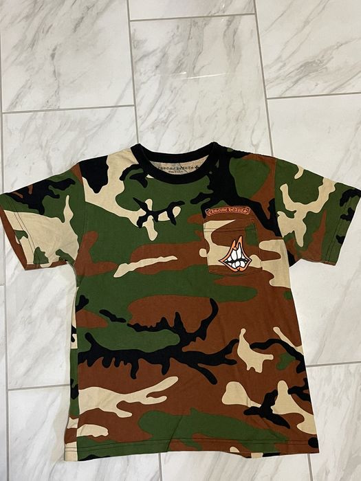 Chrome Hearts Matty boy “Caution” camo tshirt | Grailed