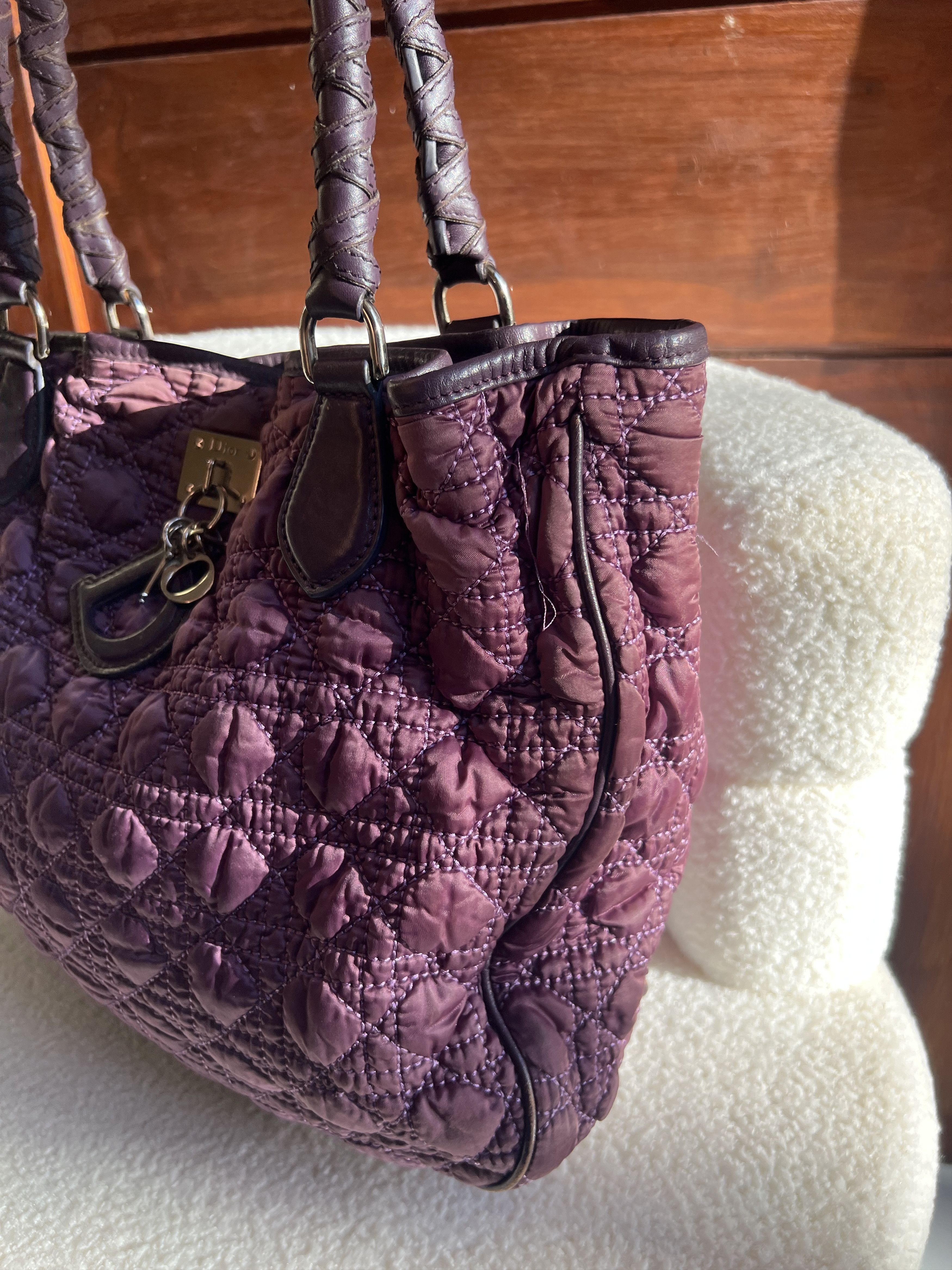 Dior Dior Cannage Quilted Nylon Handbag Size ONE SIZE - 4 Thumbnail