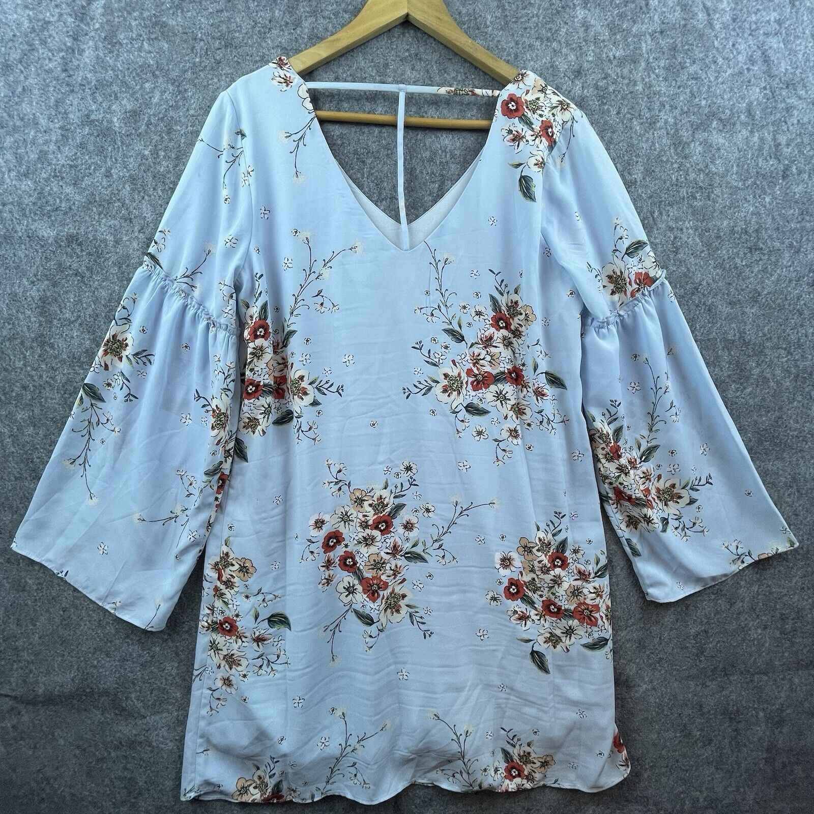 Wrangler Wrangler Dress Large Sheer Lined Bell Sleeve Country Retro Size L / US 10 / IT 46 - 2 Thumbnail