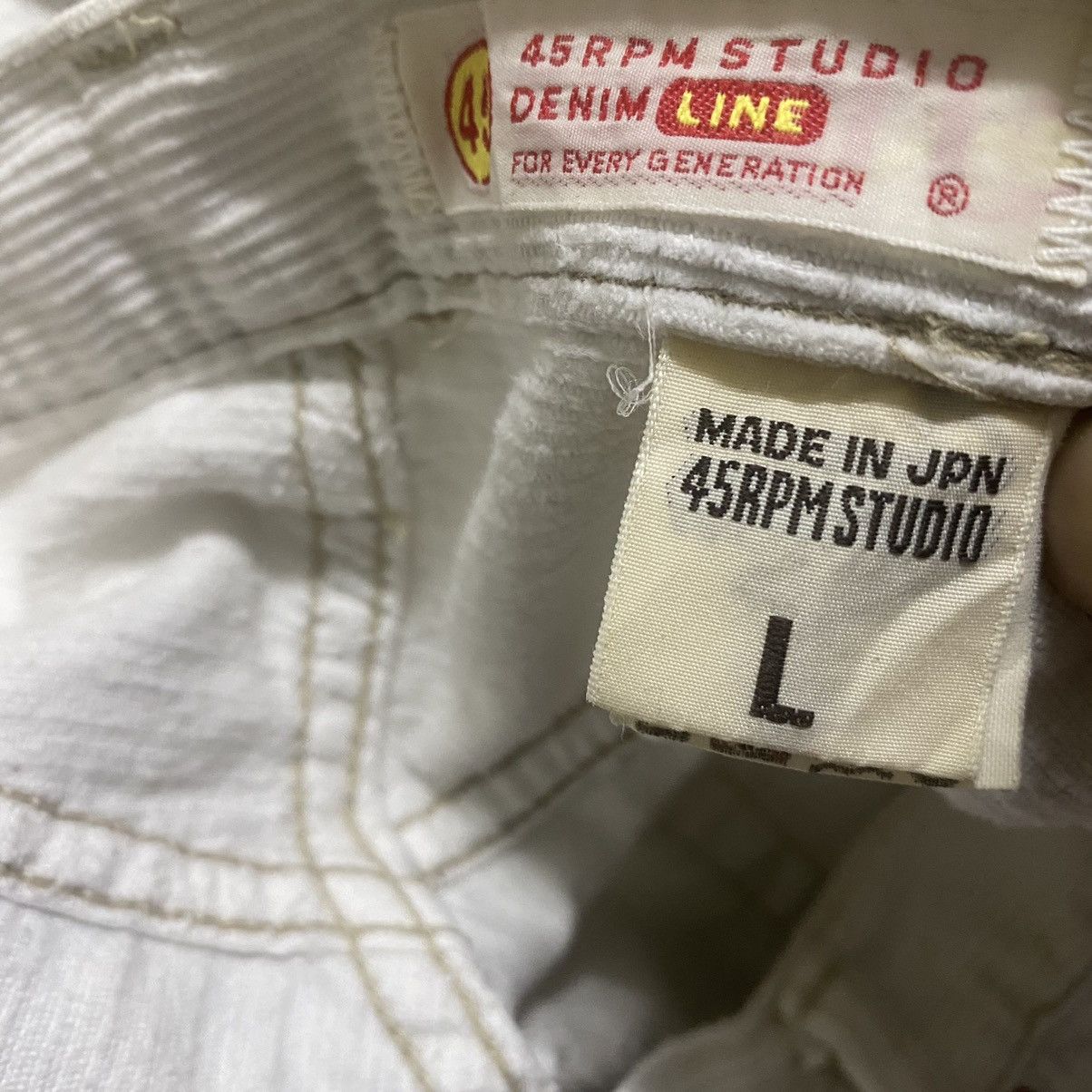45rpm Vintage 45rpm White Corduroy Pants Size US 29 - 17 Thumbnail