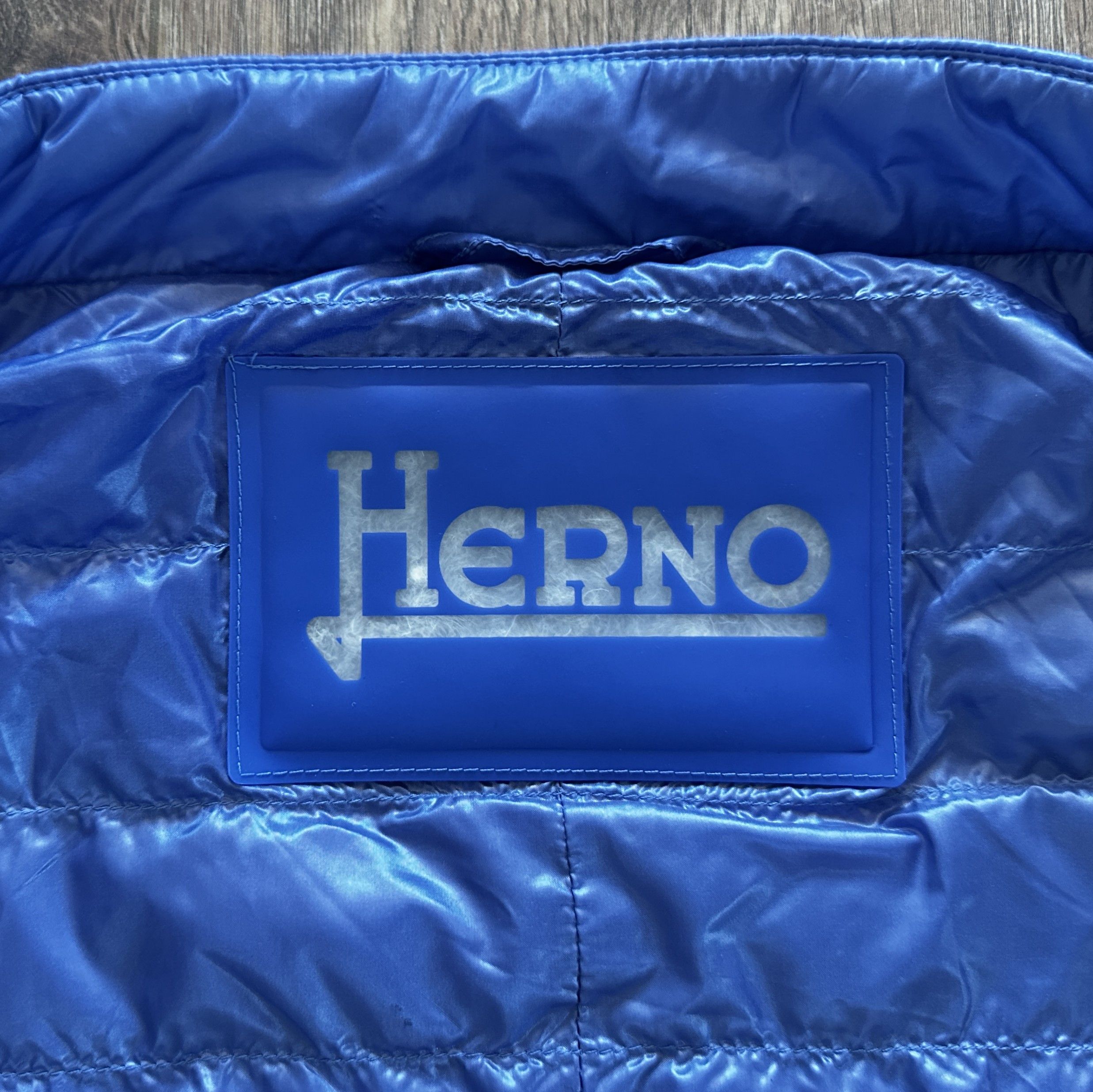 Herno HERNO Full Zip Quilted Down Vest Blue Luxury Brand Fashion Size L / US 10 / IT 46 - 8 Thumbnail