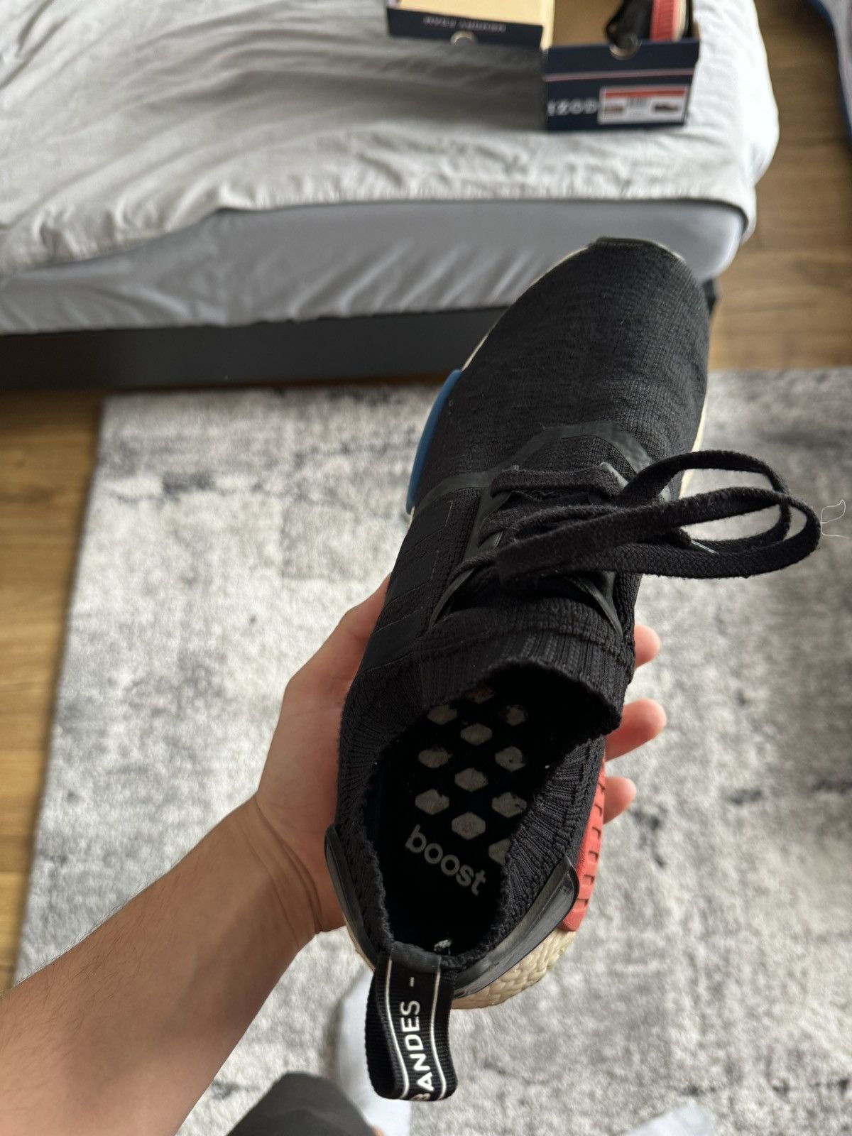 Adidas Adidas NMD R1 Black OG Sneakers Size US 10.5 / EU 43-44 - 7 Thumbnail