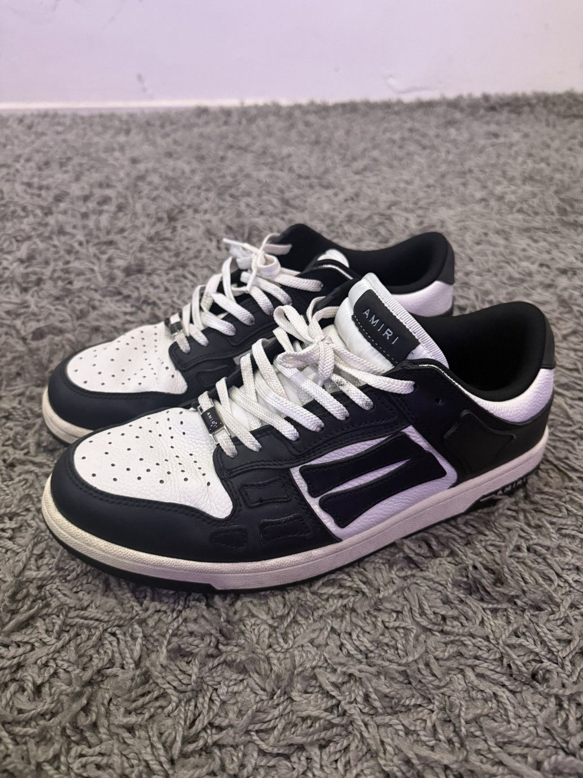 Amiri Amiri Skel Top Low Size US 12 / EU 45 - 1 Thumbnail
