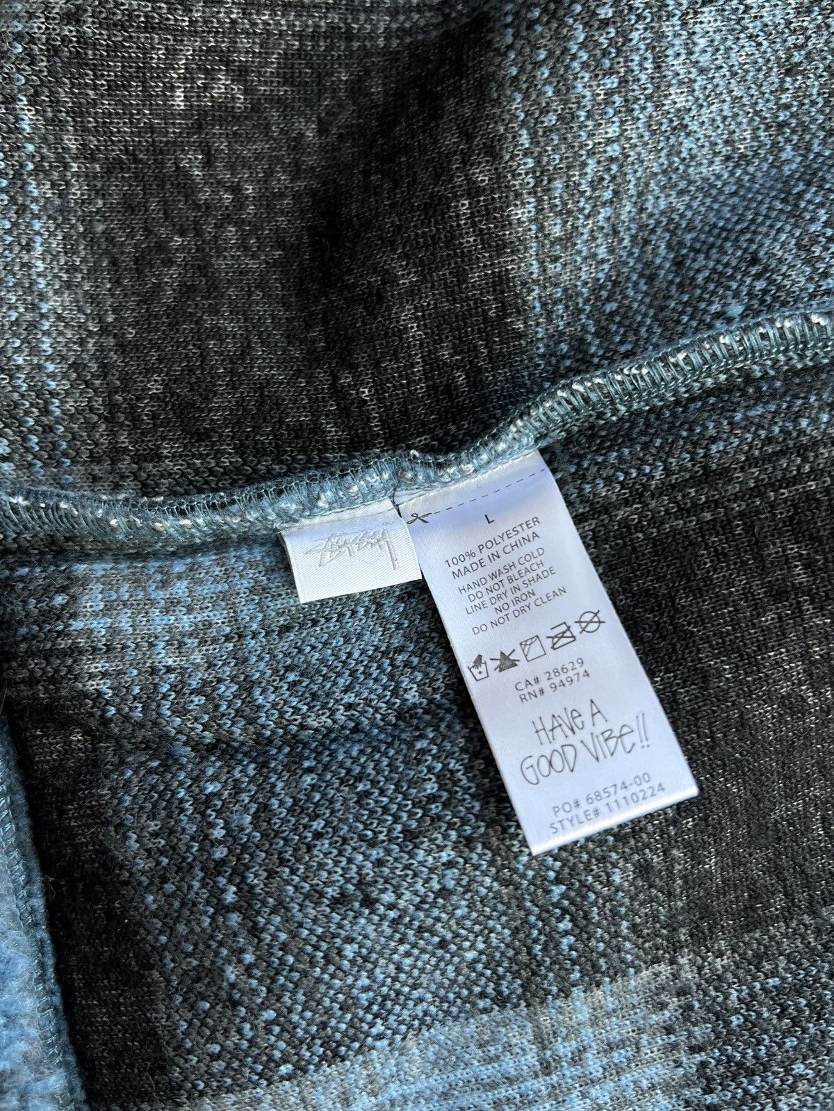 Stussy Stussy Shadow Plaid Zip Sherpa Shirt “Blue” Large Size US L / EU 52-54 / 3 - 11 Thumbnail