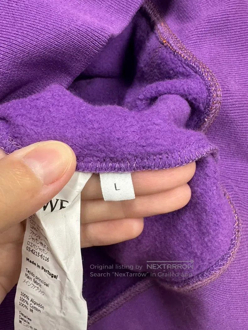 Loewe Loewe Purple Fleece Hooded Sweatshirt Size L / US 10 / IT 46 - 4 Thumbnail