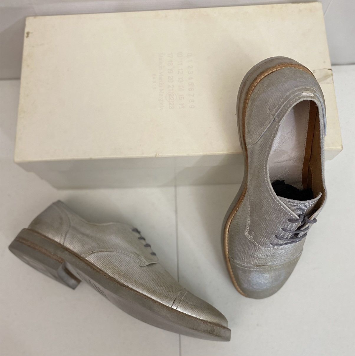 Maison Margiela Maison Margiela 22 🇮🇹 Silver treated TinMan Captoe 7 US New Size US 7 / EU 40 - 6 Thumbnail