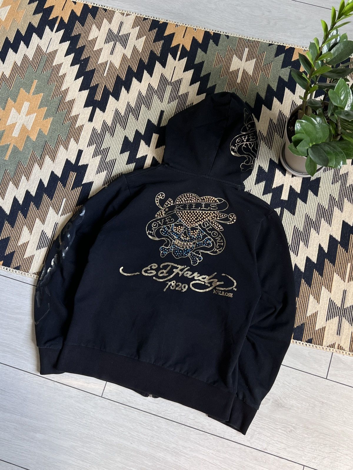 Christian Audigier Ed Hardy by Christian Audigier Big Logo Y2K Zip Hoodie Size XS / US 0-2 / IT 36-38 - 10 Thumbnail