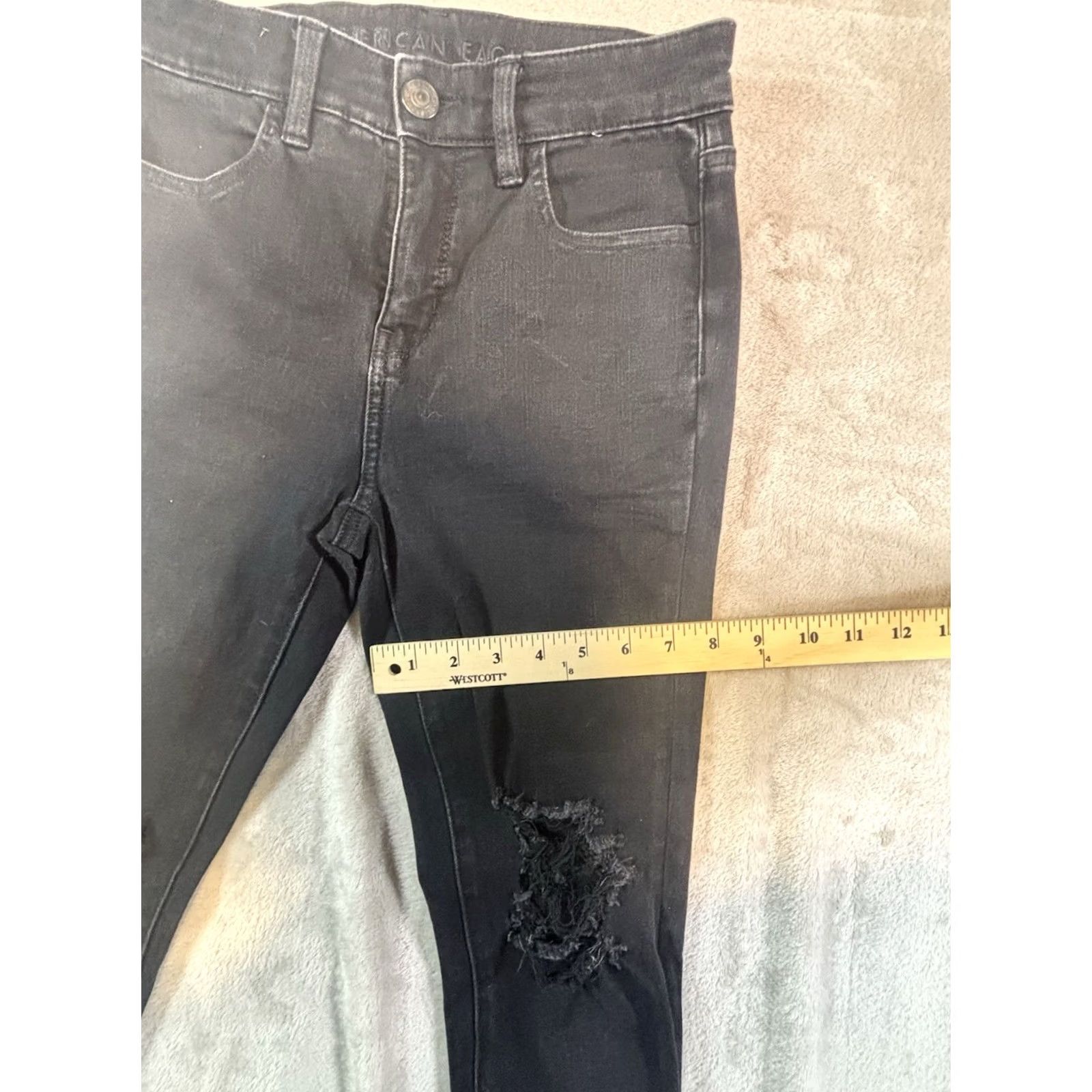 American Eagle Outfitters VINTAGE? No. American Eagle The Dream Jean Black Denim Jegging - The Dream Jean Slim Fit 2 X-Short High-Rise? Size 26" / US 2 / IT 38 - 7 Thumbnail