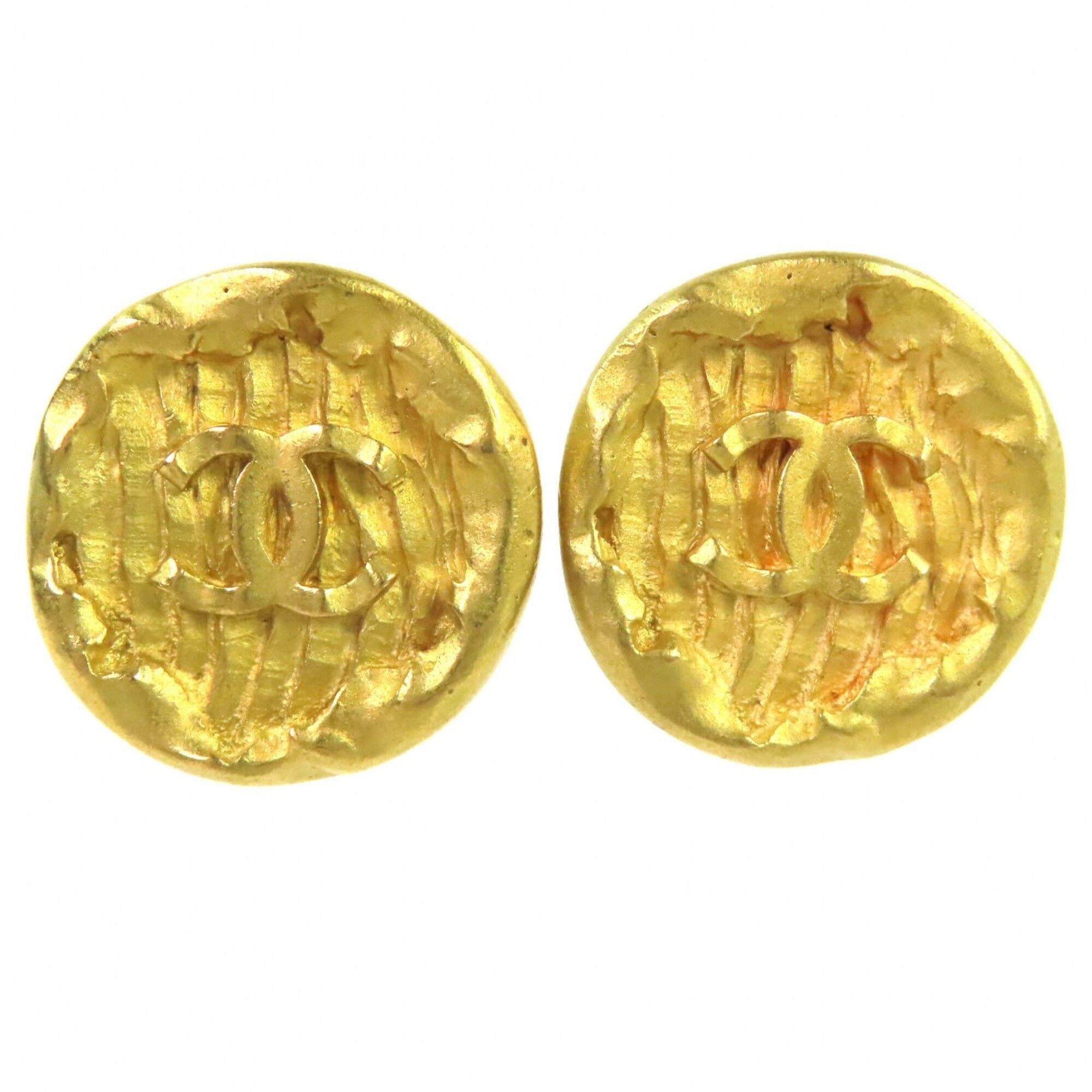 Chanel CHANEL Vintage 1994 94P Coco Mark Round Earrings (Pair) Gold Made in France Women's Size ONE SIZE - 1 Thumbnail