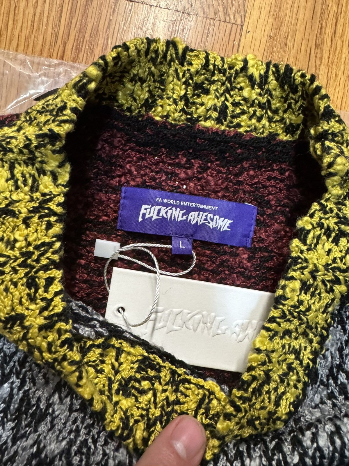 Fucking Awesome Knitted Sweater Size US L / EU 52-54 / 3 - 3 Thumbnail