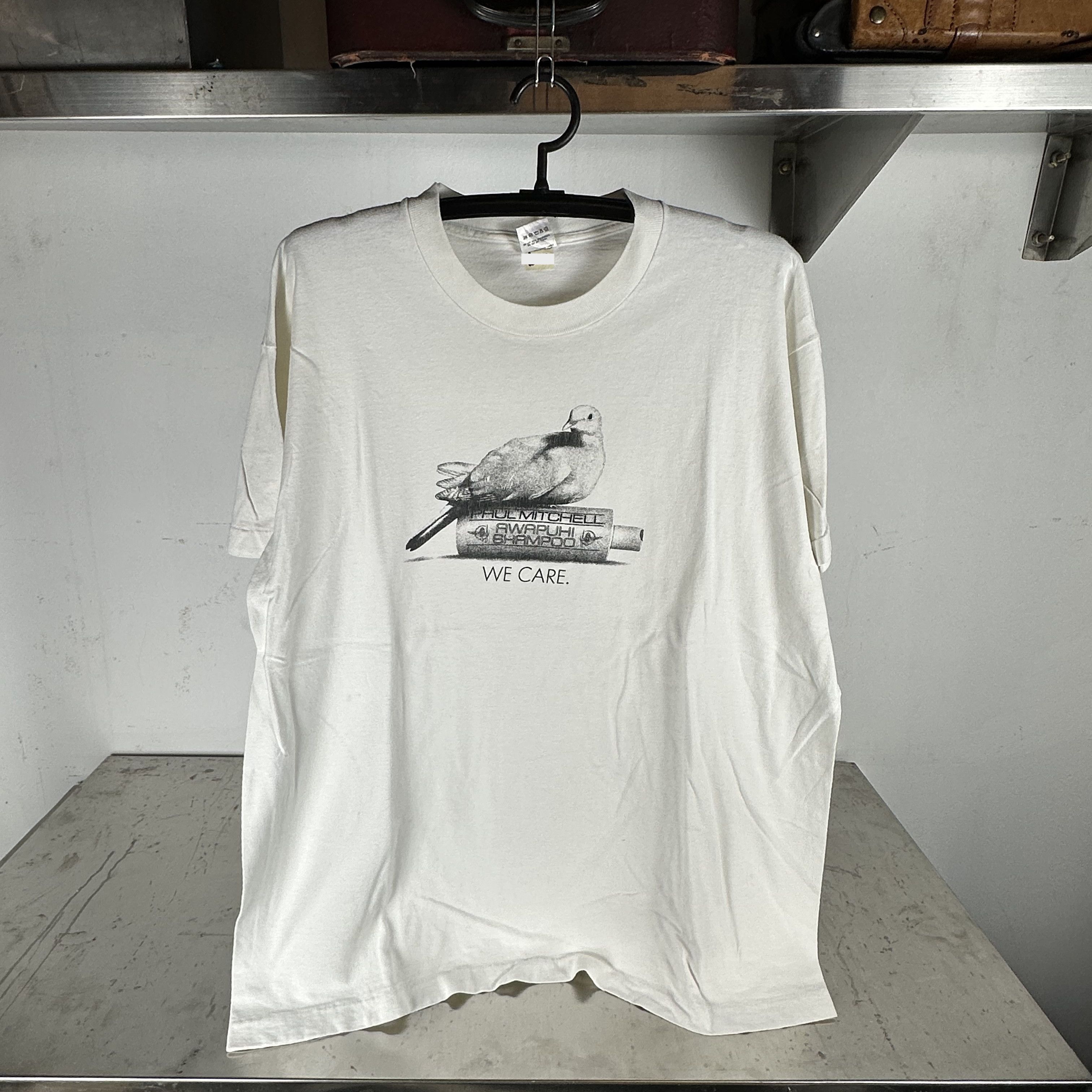 Vintage Vintage 90s Paul Mitchell We Care Hair Care Promo T-Shirt Size US XL / EU 56 / 4 - 1 Thumbnail