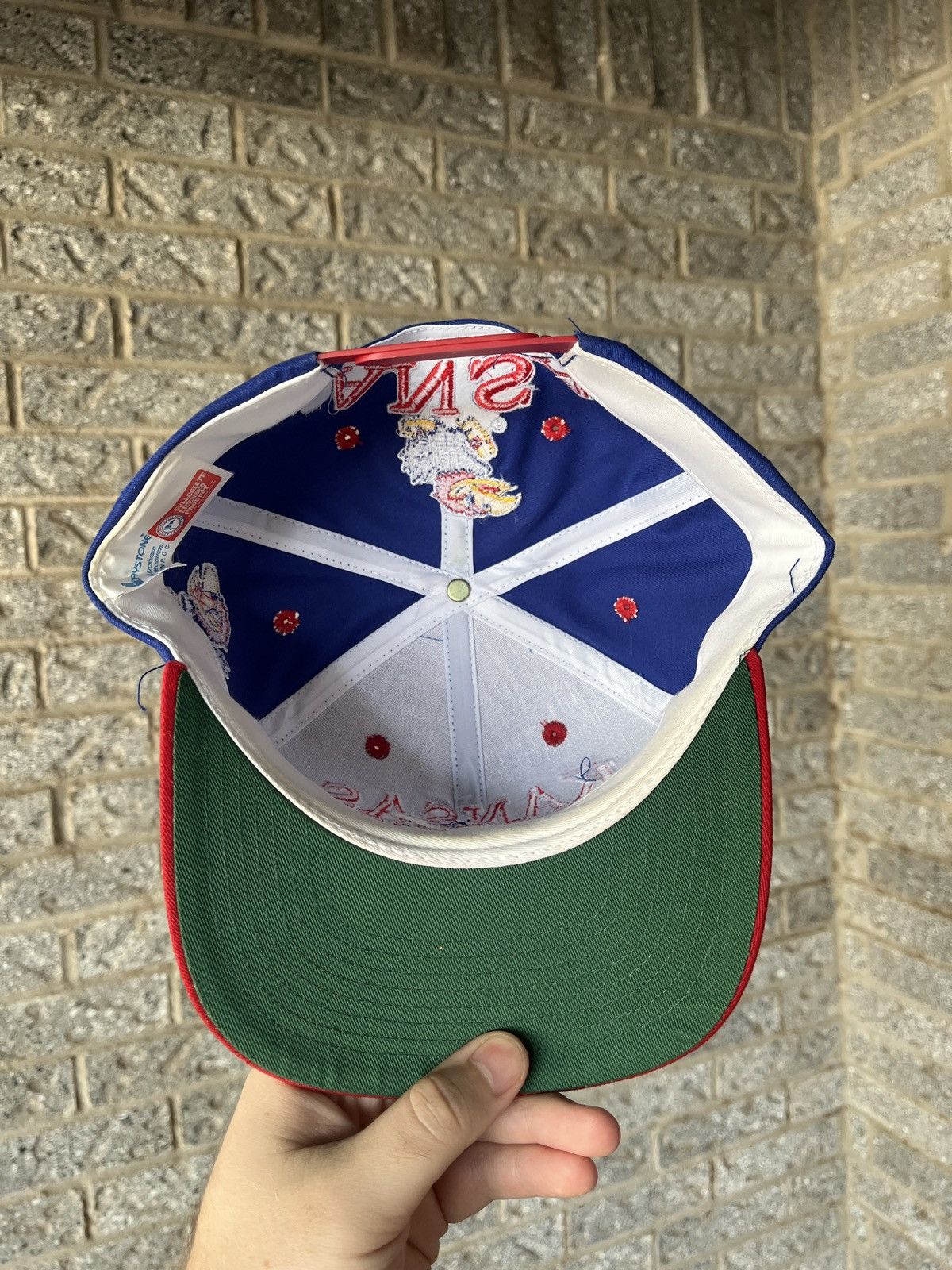 Sports Specialties × Vintage Vintage 90’s Kansas Jayhawks NCAA SnapBack Hat Size ONE SIZE - 2 Thumbnail