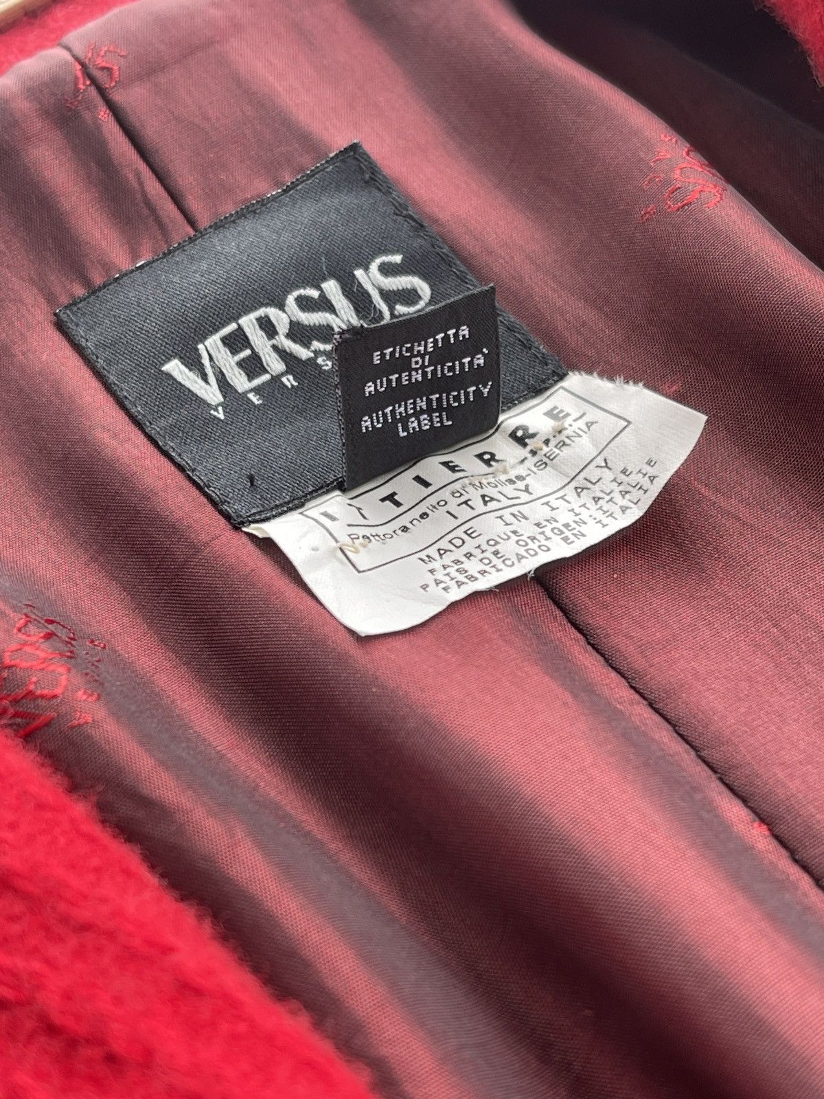 Versus Versace Versus Versace Red Luxury Long Coat Size S / US 4 / IT 40 - 7 Thumbnail