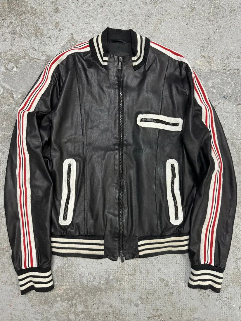ジャケット・アウター SS2004 EMPORIO ARMANI Leather Jacket Emporio Armani SS2004 Emporio Armani Symmetry Leather Jacket