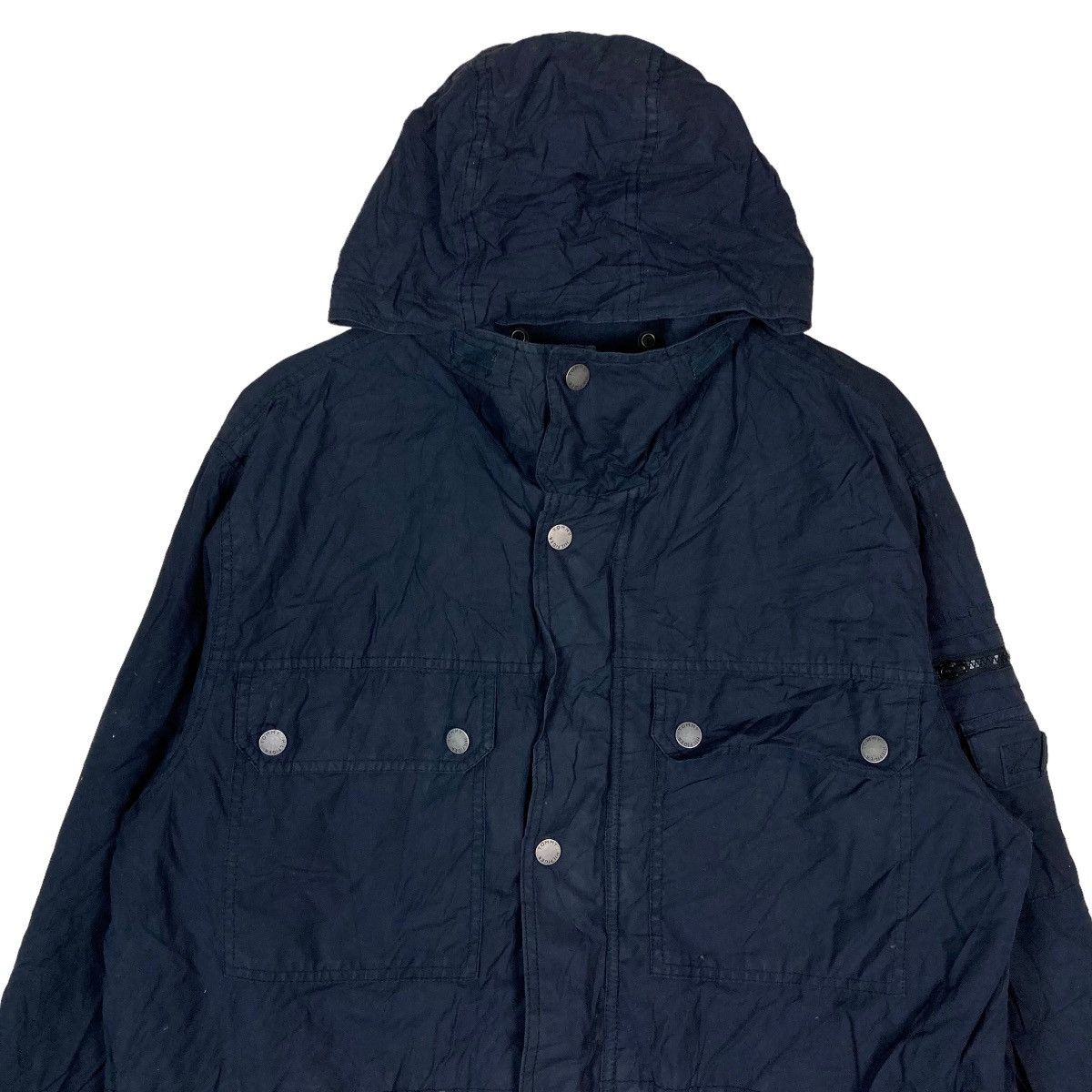 Tommy Hilfiger Vintage Tommy Hilfiger Snap Button Hoodie Medium Long Jacket Size US L / EU 52-54 / 3 - 2 Thumbnail