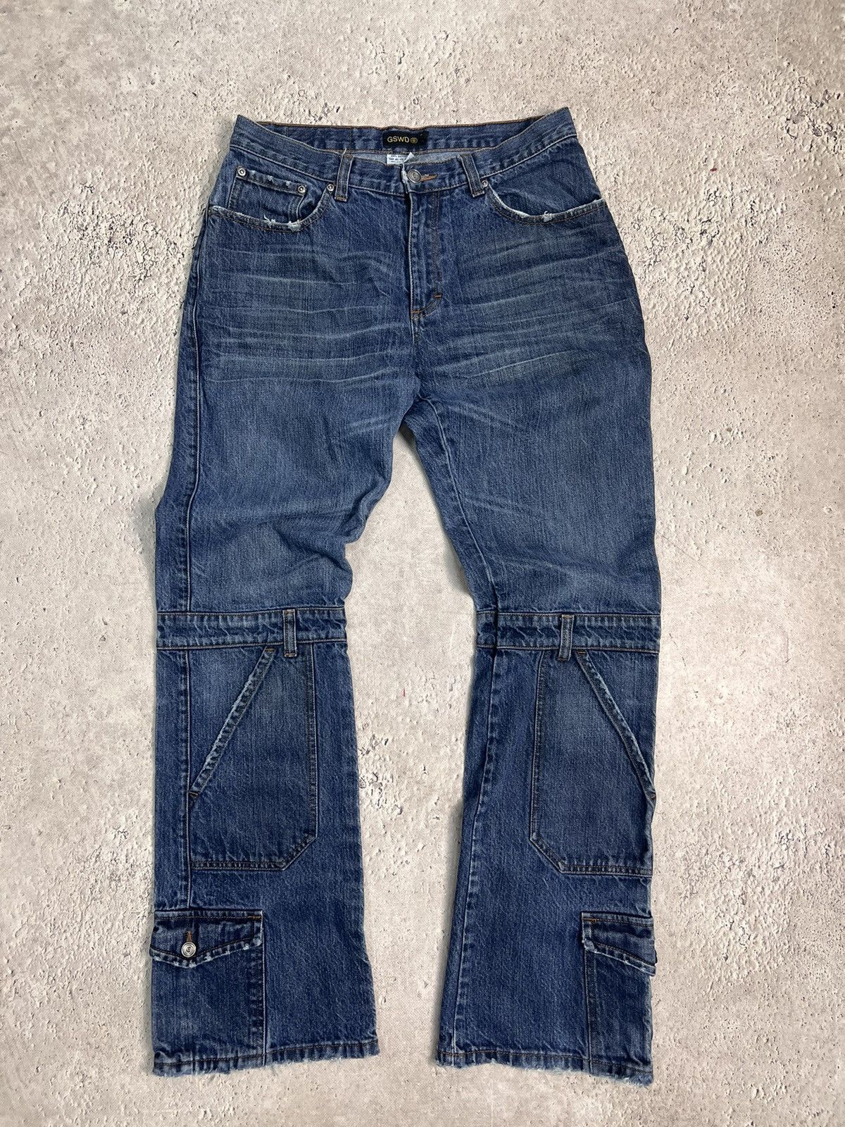 14th Addiction × Japanese Brand × Le Grande Bleu (L.G.B.) Junya Watanabe G Star Style Raw Bondage GOA Cargo Pants Size US 32 / EU 48 - 2 Thumbnail