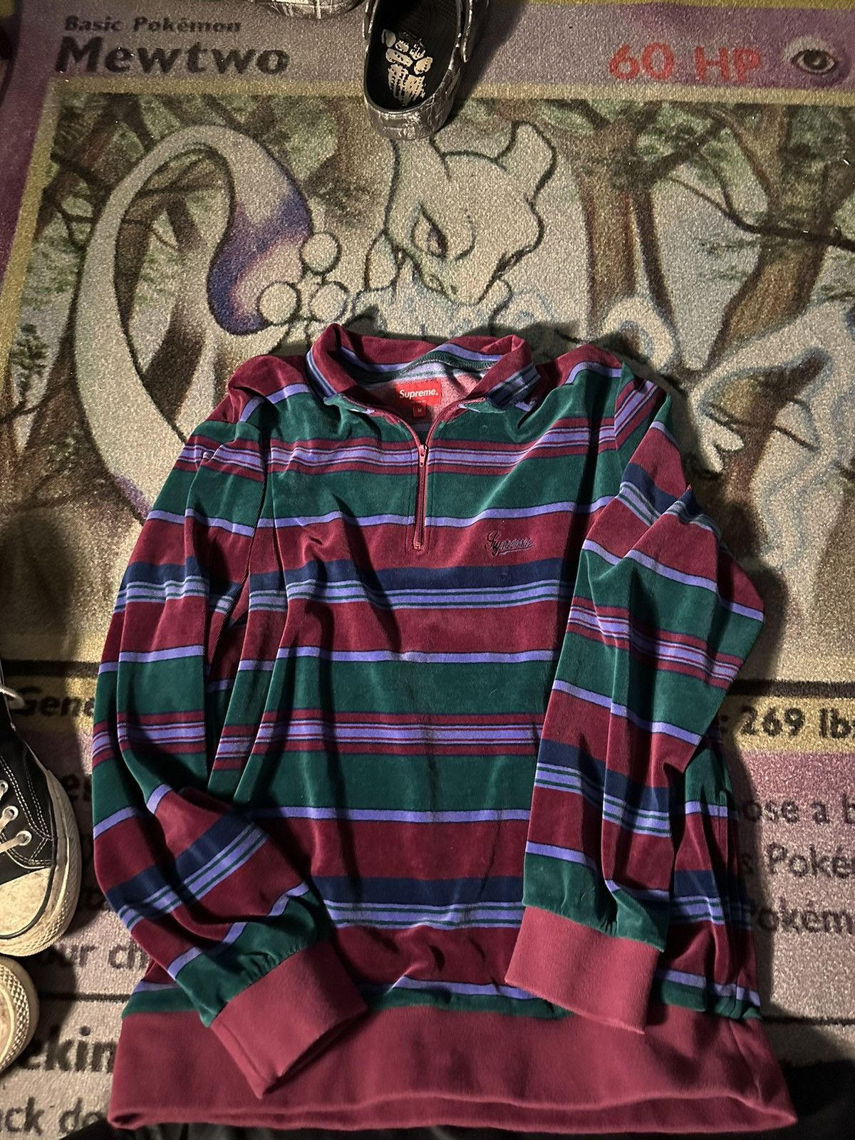 Supreme Velour Half Zip Pullover Grailed