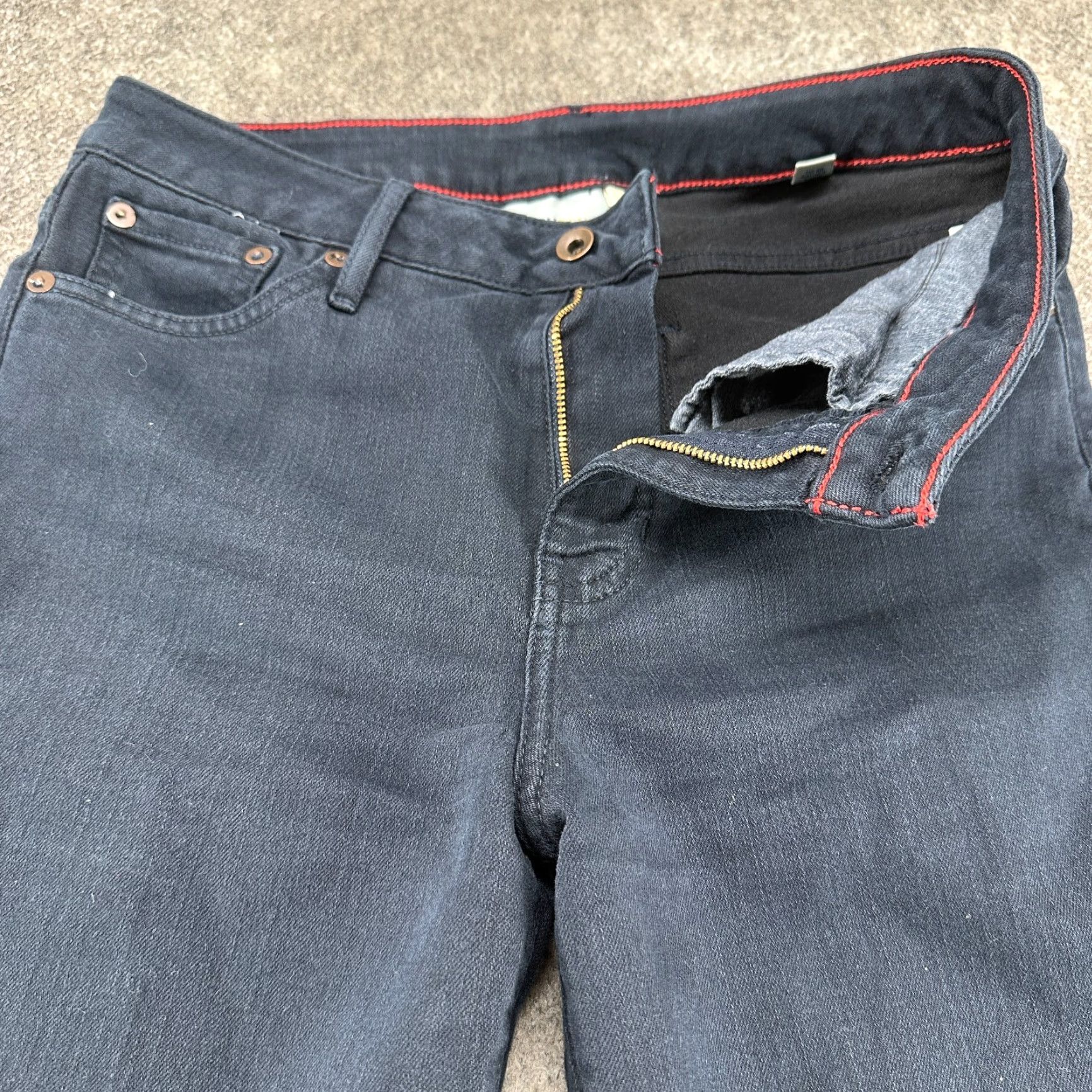 Dickies Dickies Jeans Womens 28 Blue Straight Denim Dark Wash Regular Stretch 5-Pocket Inseam 29 in Size 28" / US 6 / IT 42 - 2 Thumbnail