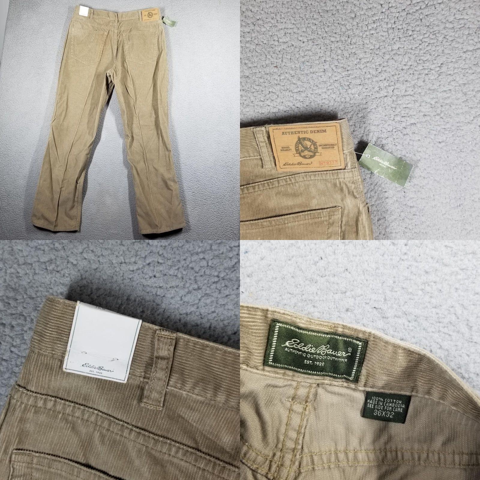Eddie Bauer Eddie Bauer Corduroy Pants 36x32 Beige 5-Pocket Straight Leg Casual Mens Size US 36 / EU 52 - 8 Thumbnail