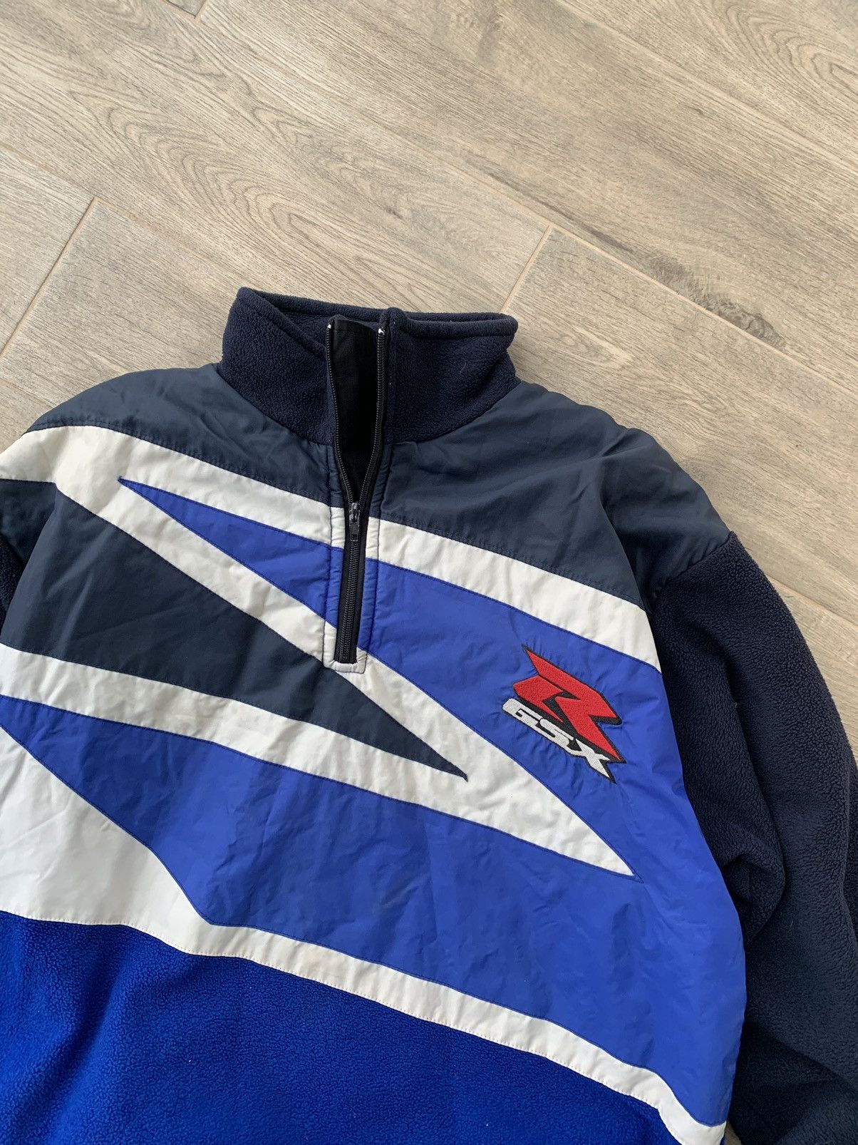 NASCAR 🔥 VINTAGE SUZUKI RACING GSX FLEECE JACKET Size US L / EU 52-54 / 3 - 5 Thumbnail