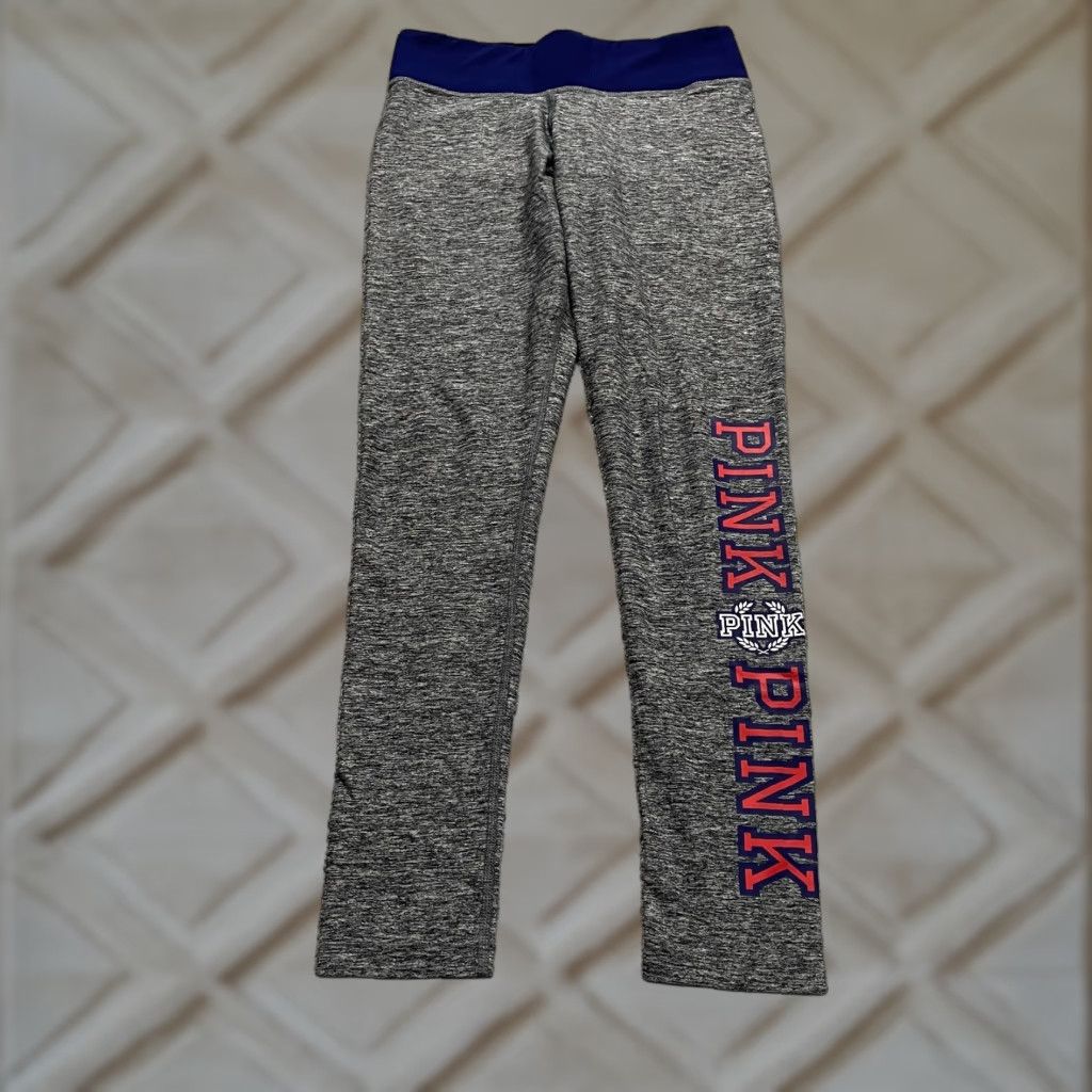 Victoria's Secret Victoria's Secret Pink Leggings Womens PS Petite Gray Blue Graphic Size 28" / US 6 / IT 42 - 1 Thumbnail