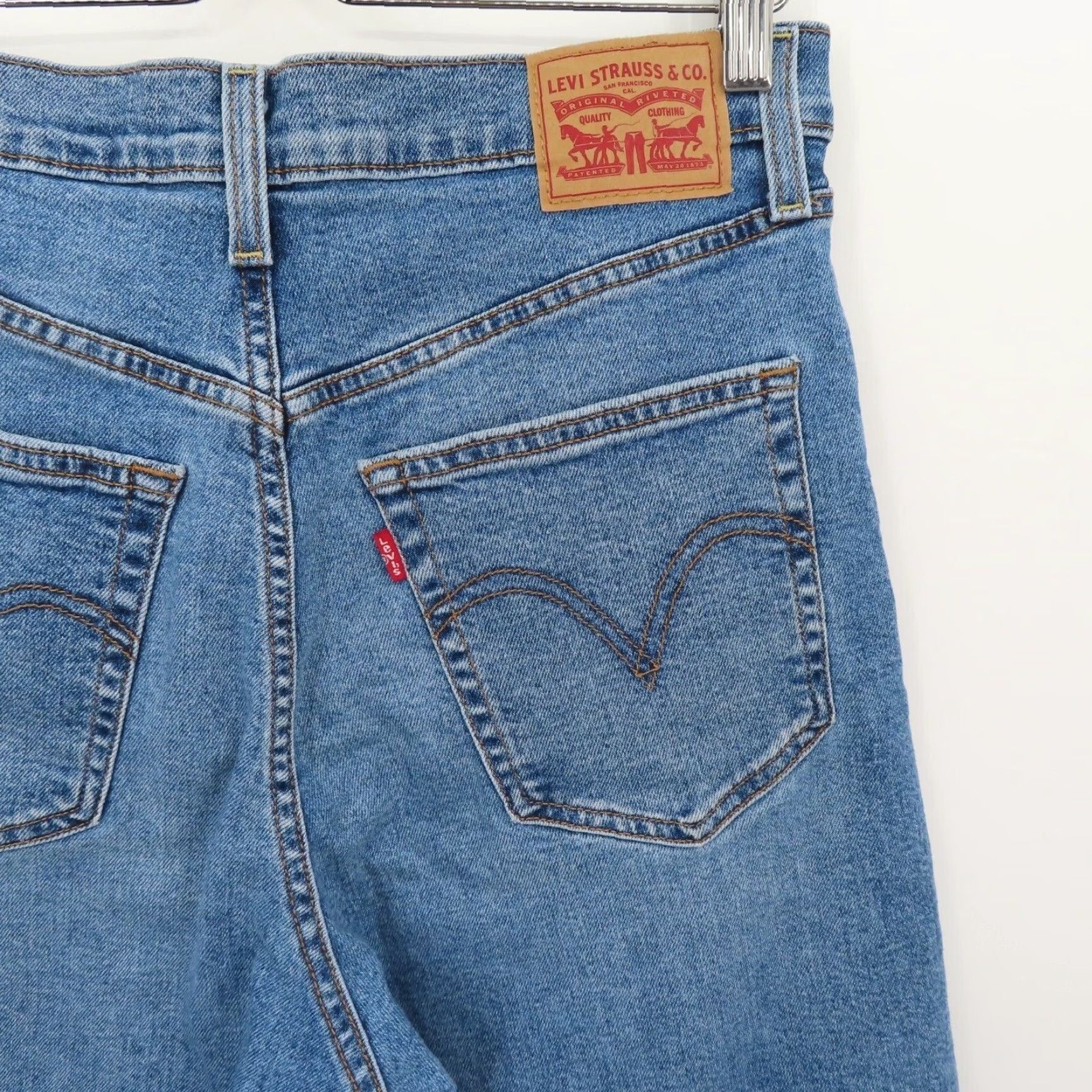 Levi's VINTAGE Levi's Ribcage Straight Jeans Women 30 Medium Blue Denim 5-Pocket Button Fly Rise High 90s Size 30" / US 8 / IT 44 - 5 Thumbnail