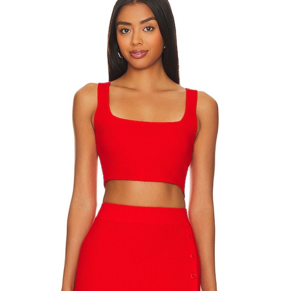 Other Lita by Ciara True Rib Crop Top - Fiery Red - size M Size M / US 6-8 / IT 42-44 - 3 Thumbnail