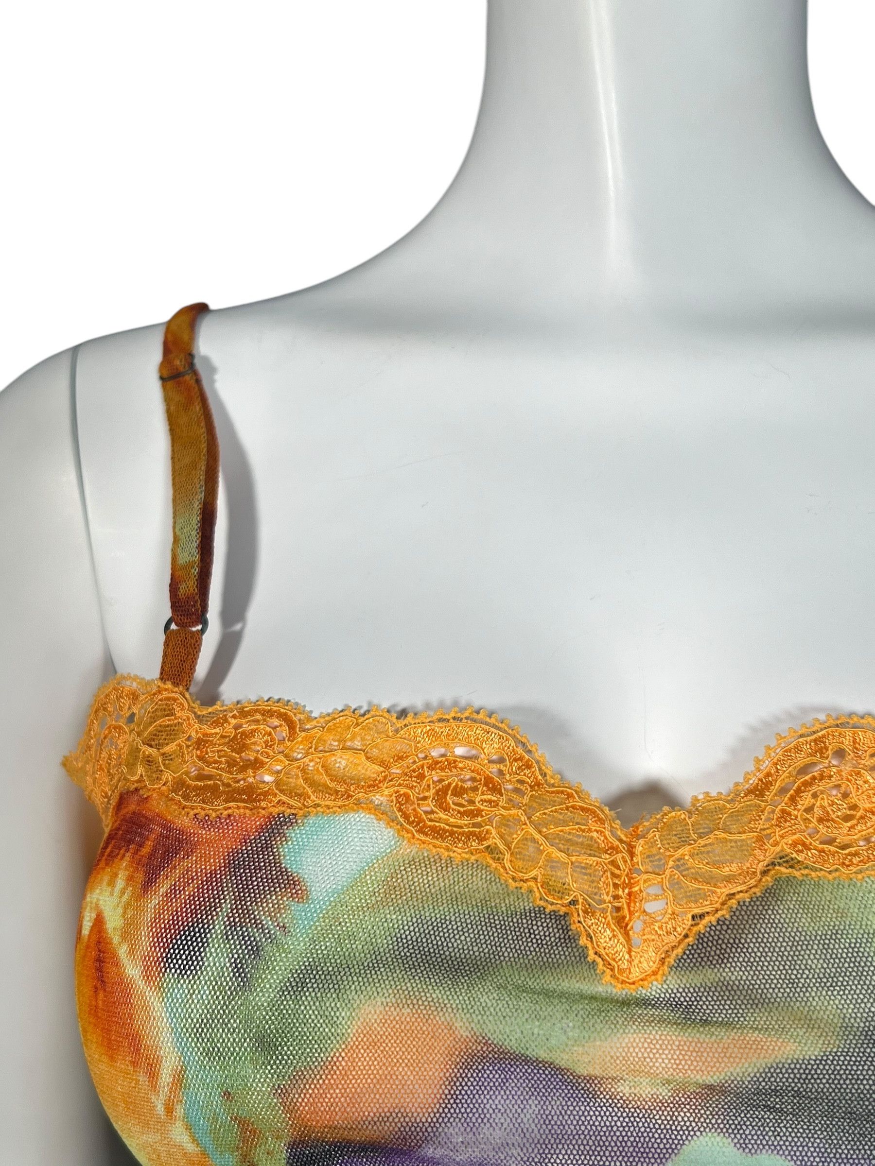 Jean Paul Gaultier Jean Paul Gaultier Floral Mesh Bralette with Lace Details Size M / US 6-8 / IT 42-44 - 5 Thumbnail