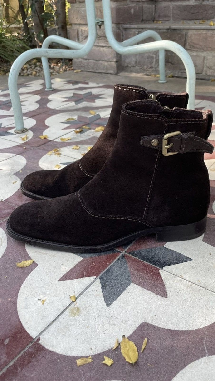 Rare Louis Vuitton brown suede ankle boots