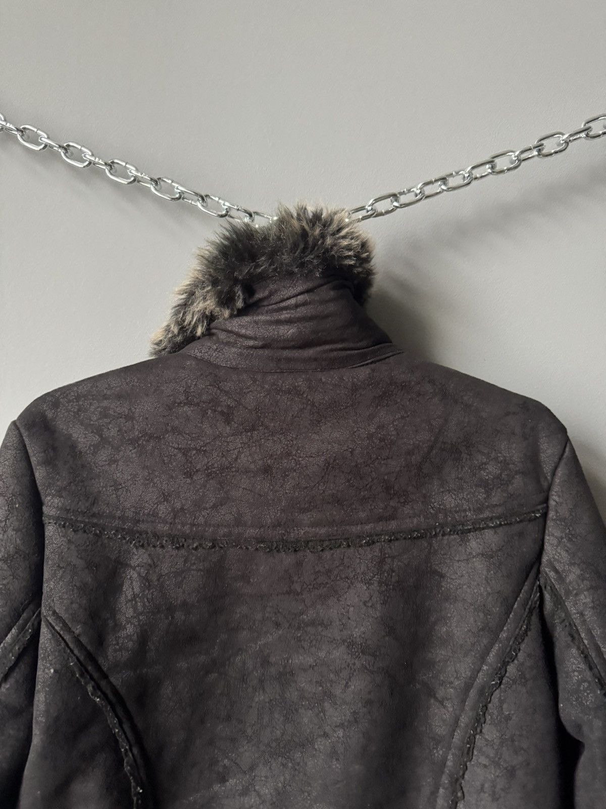 If Six Was Nine Rare fur fuzzy gothic bomber jacket if six was nine style Size M / US 6-8 / IT 42-44 - 7 Thumbnail