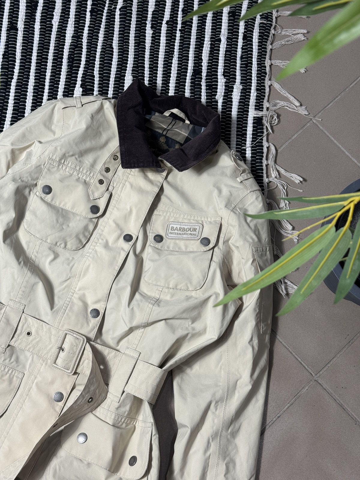 Barbour VINTAGE BARBOUR 2000s JACKET WITH BELT Size S / US 4 / IT 40 - 2 Thumbnail