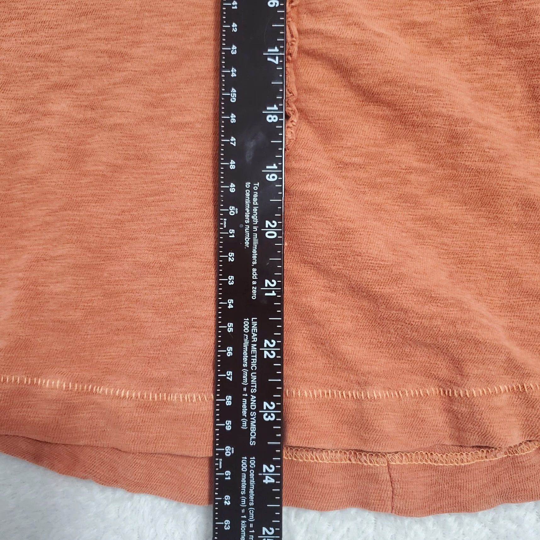Anthropologie VINTAGE Saturday/Sunday Top Women M Orange 3/4 Sleeve Round Neck Boxy Bohemian Knit Cotton Slit Pocket Mens? Wait. Size M / US 6-8 / IT 42-44 - 7 Thumbnail