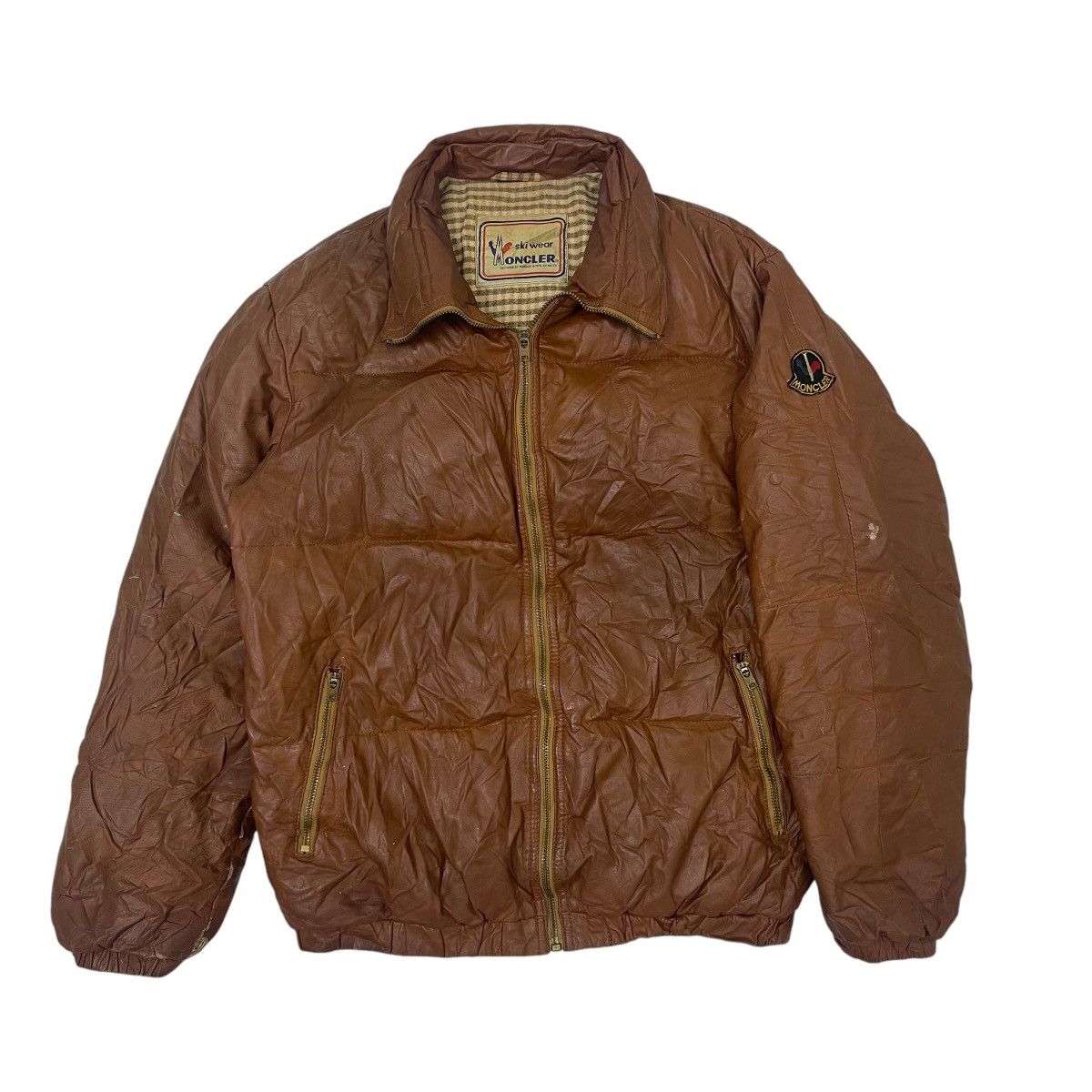 Moncler ⚡️Vintage Moncler Asics Cowhide Down Jacket Size US S / EU 44-46 / 1 - 4 Thumbnail