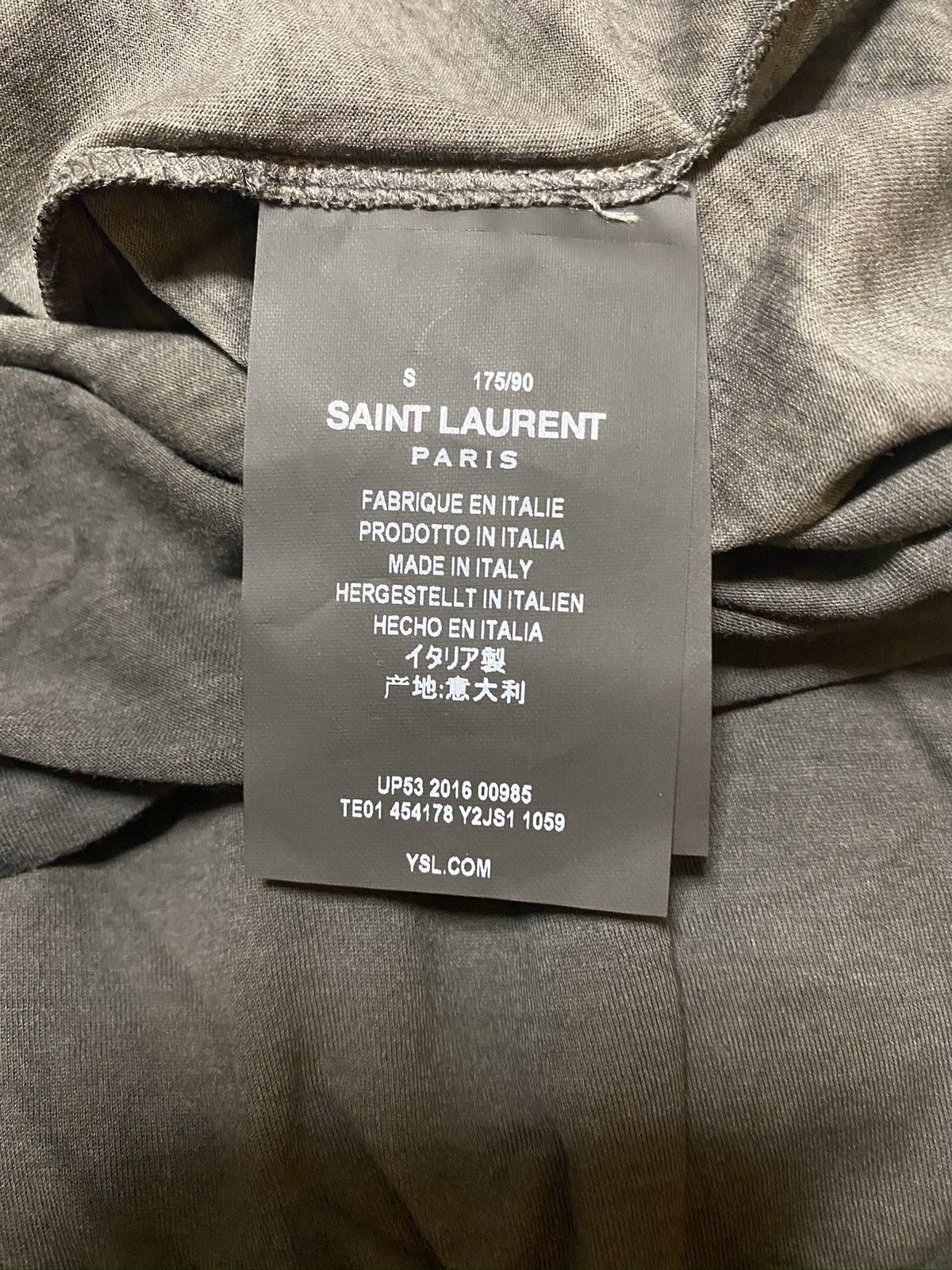 Saint Laurent Paris FW16 Classic pocket T-shirt Size US S / EU 44-46 / 1 - 3 Thumbnail
