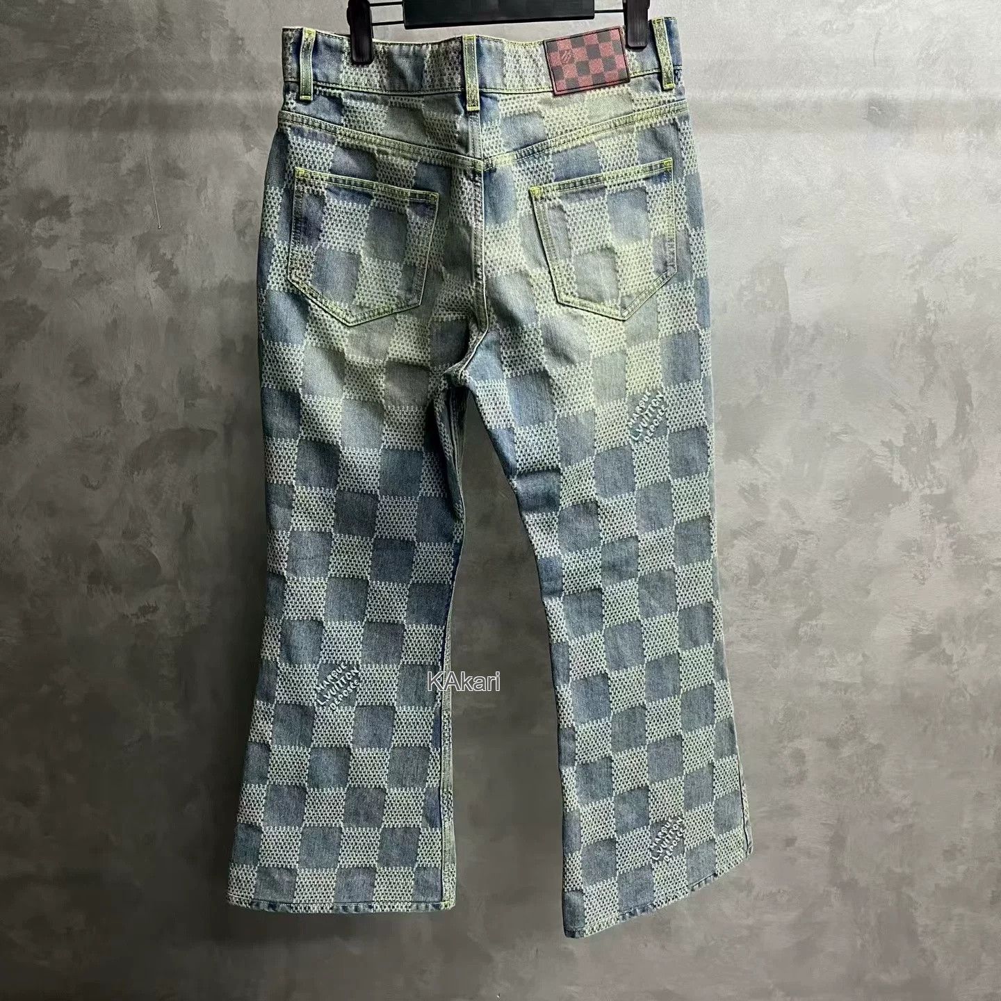Louis Vuitton Louis Vuitton 2024 Blue Check Straight Jeans Size US 33 - 4 Thumbnail