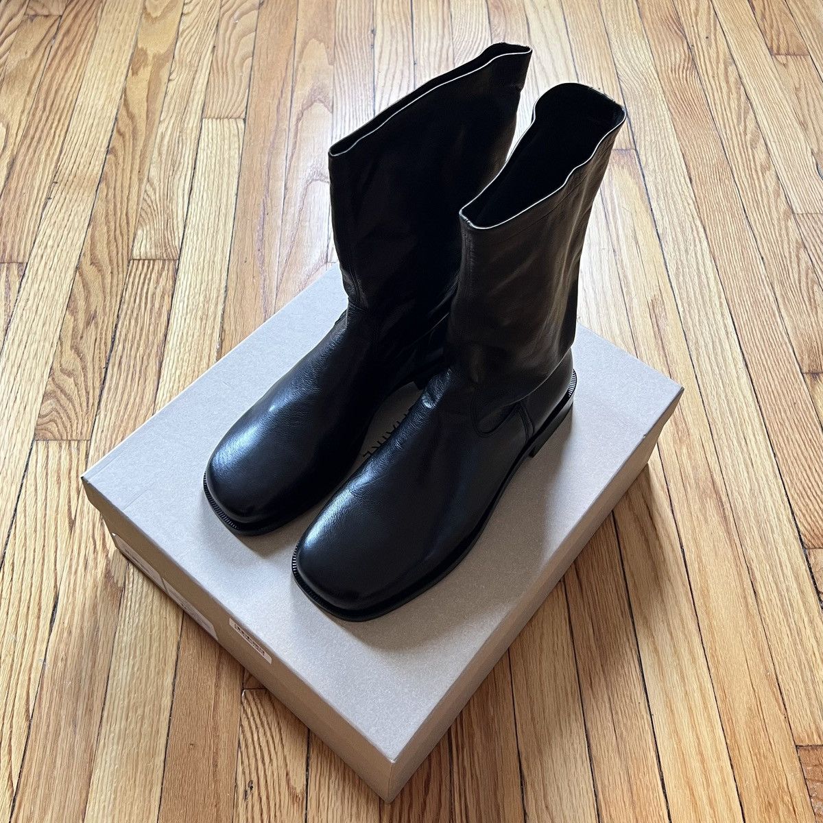 Lemaire Black Soft Workwear Boots